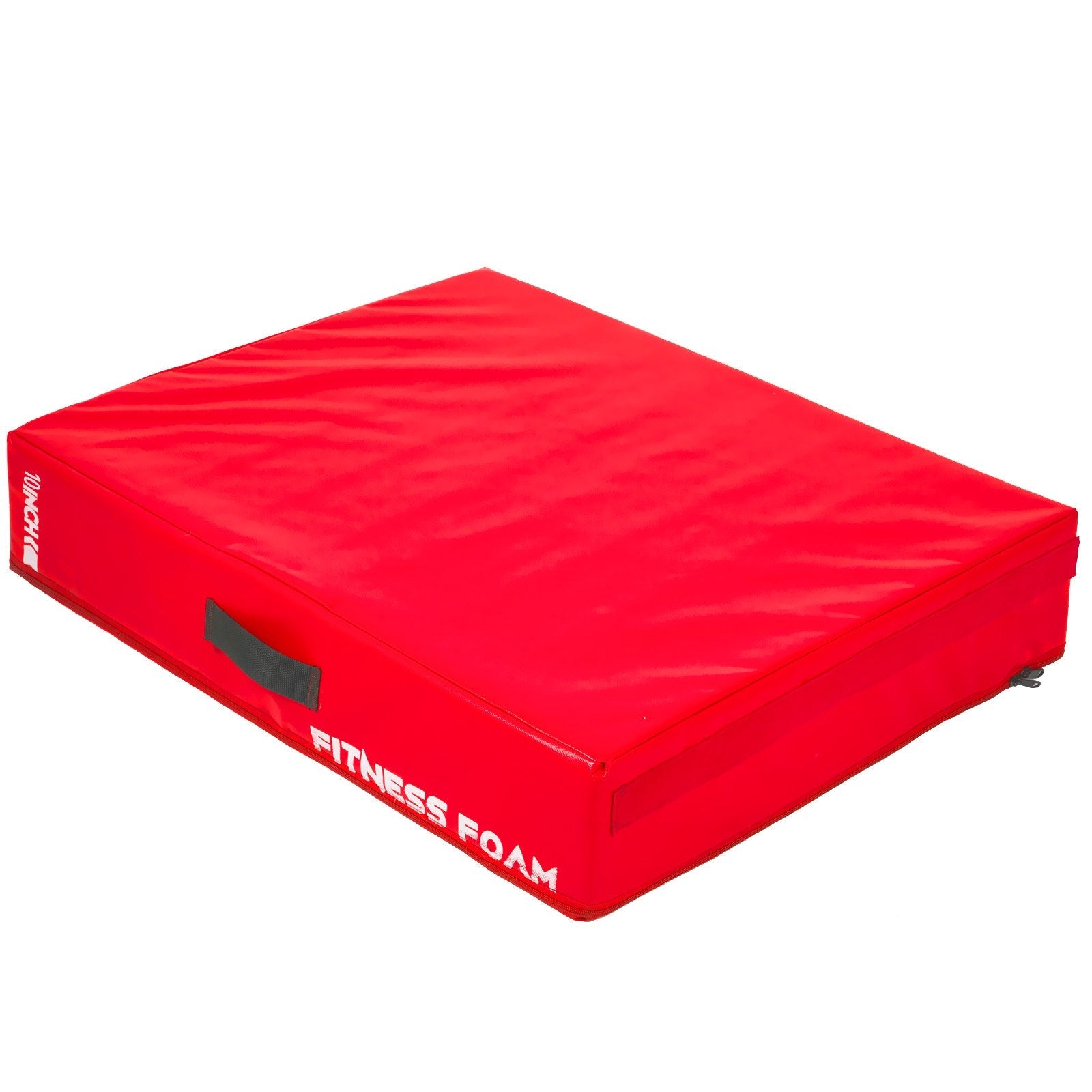 10inch Barbell Crash Cushion Pads, Weightlifting Protector Falling Pads, Black & Red Cushioned Foam Mat, for Olympic Weightlifting One Pair