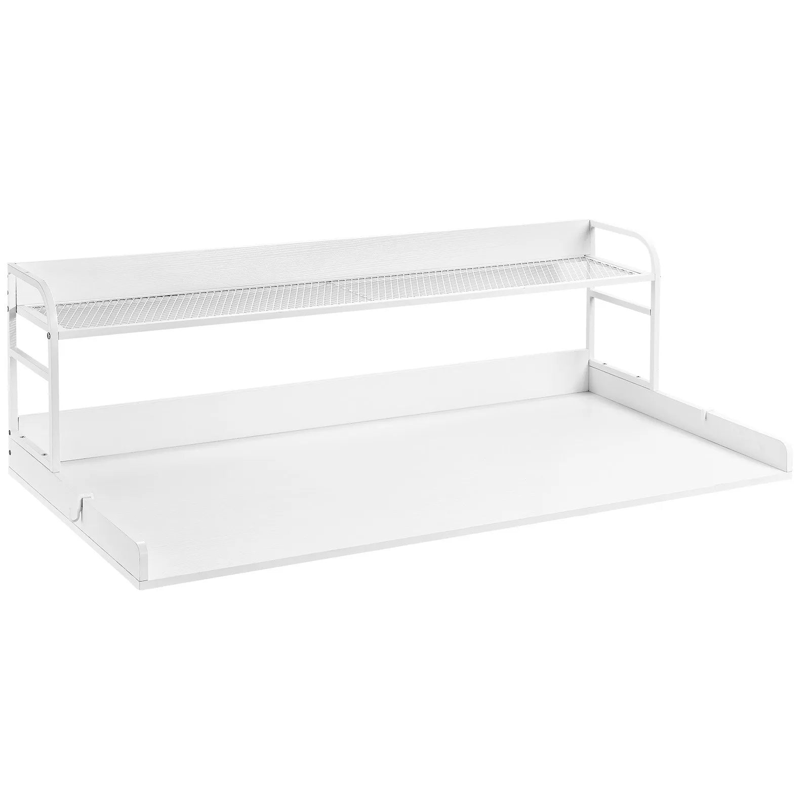 VEVOR Washer Dryer Countertop with Shelf 54"x27" Wooden Washer Dryer Cover White