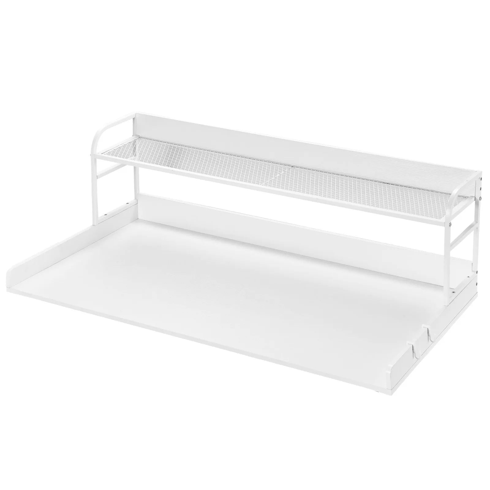 VEVOR Washer Dryer Countertop with Shelf 54"x27" Wooden Washer Dryer Cover White