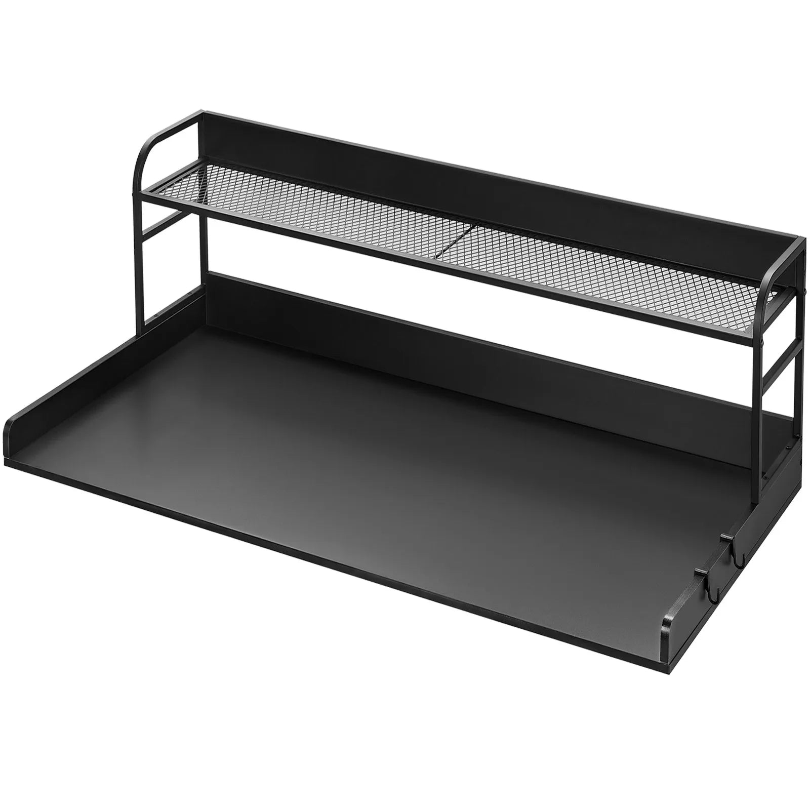 VEVOR Washer Dryer Countertop with Shelf 54"x27" Wooden Washer Dryer Cover Black