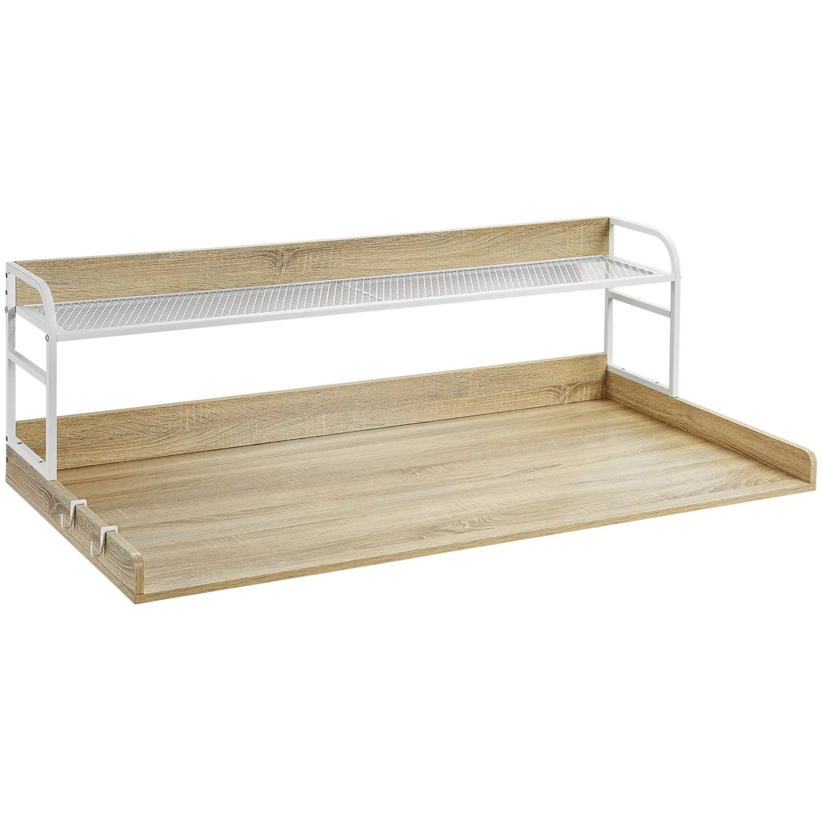 VEVOR Washer Dryer Countertop with Shelf 54"x27" Wooden Washer Dryer Cover Oak