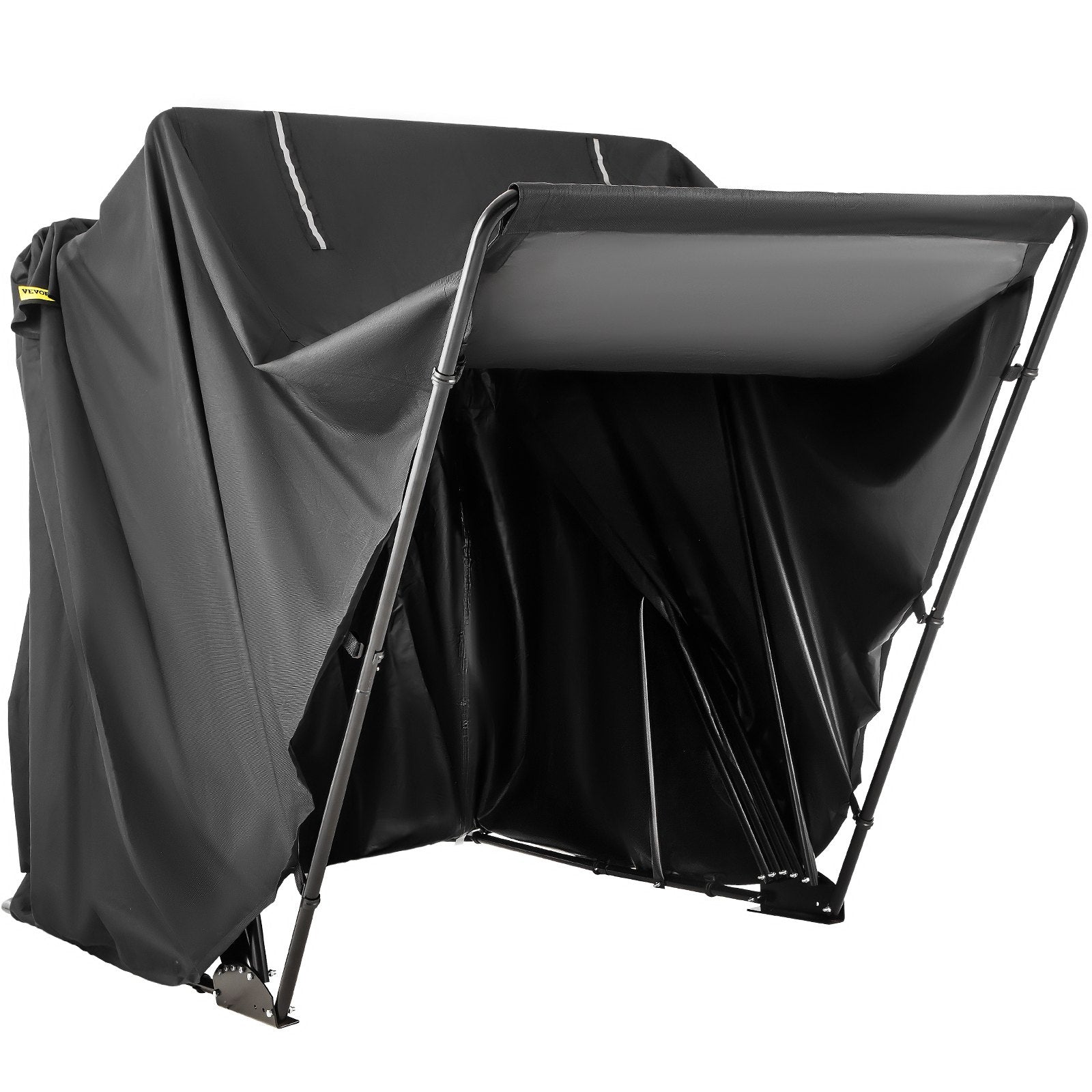 VEVOR Motorcycle Cover 600D Motorcycle Tent Oxford Material Motorcycle Shed Anti-UV,132"(L) x 54"(W) x 78"(H) (Black, Large)
