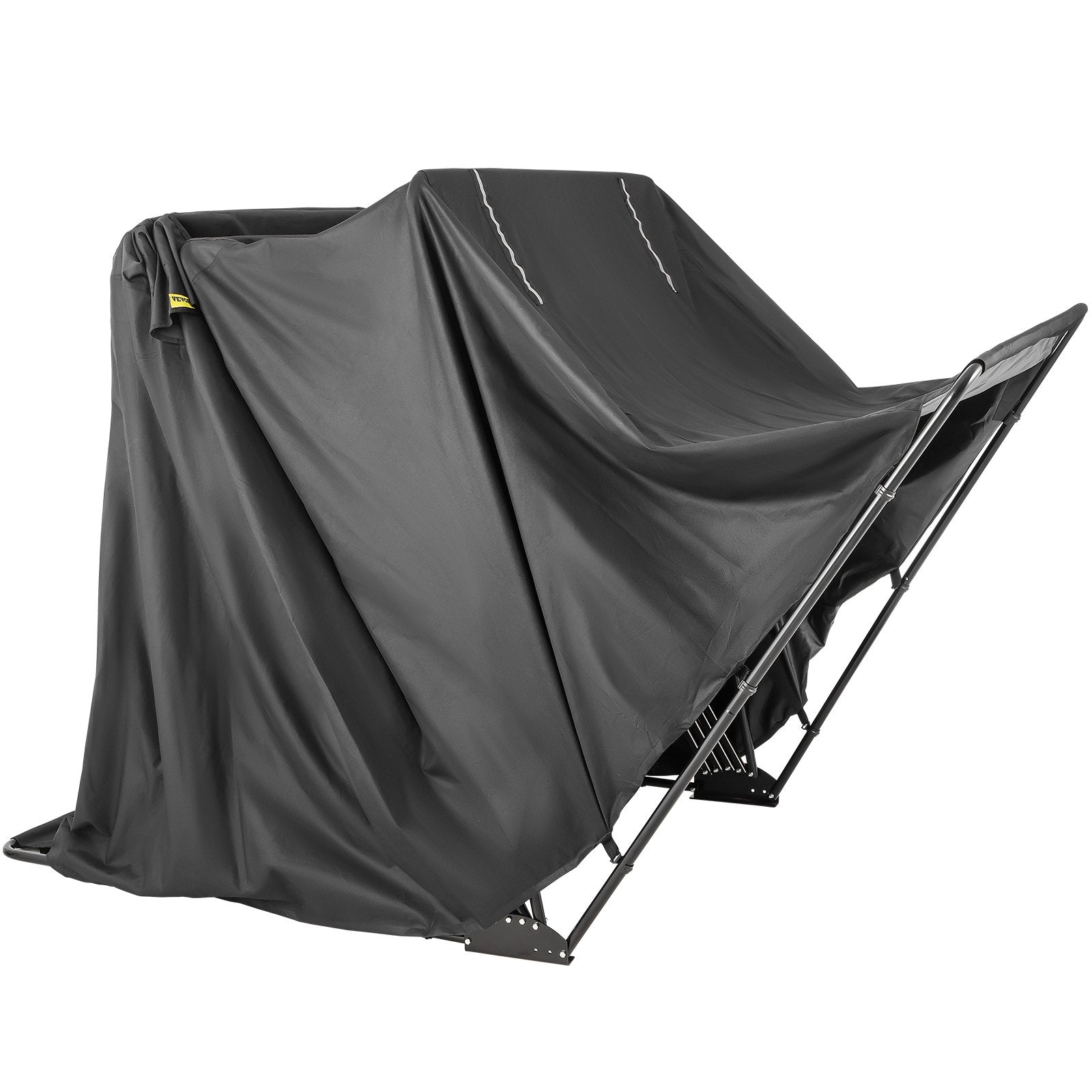 VEVOR Motorcycle Cover 600D Motorcycle Tent Oxford Material Motorcycle Shed Anti-UV,132"(L) x 54"(W) x 78"(H) (Black, Large)