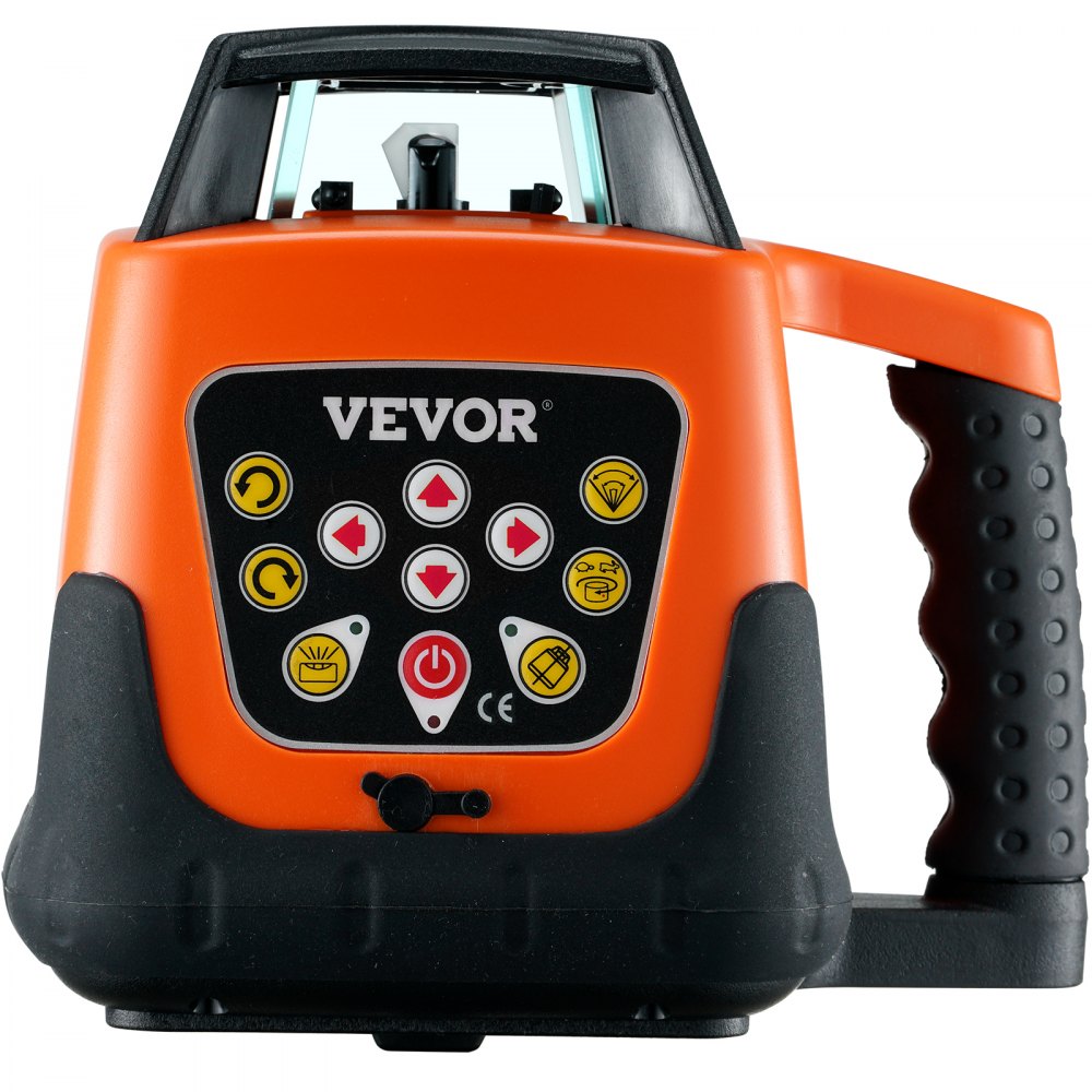 VEVOR Laser Level, 1650ft, 360 Degree Self Leveling Red Cross Line Laser, 5 Rotation Speeds & 4 Scanning Angles Adjustment, IP66 Waterproof Remote Control Manual Self-leveling Mode, Battery Included