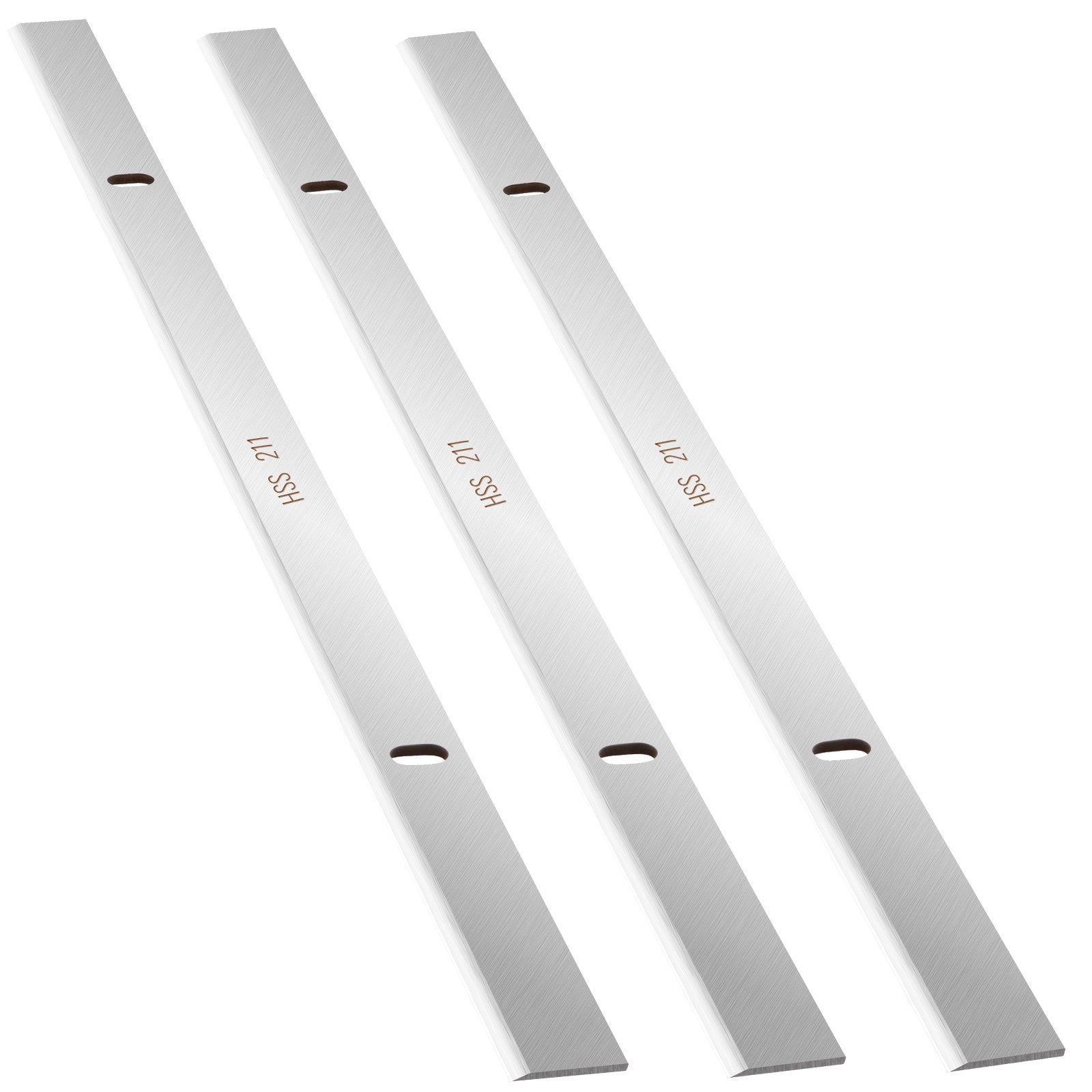 VEVOR Planer Blades Knives, 13-inch Thickness Planer Knives, 2 mm Thickened High Speed Steel Replacement HRC55-60 Hardness, Convenient Mounting Holes for Carpentry, Home DIY, Industries, Set of 3