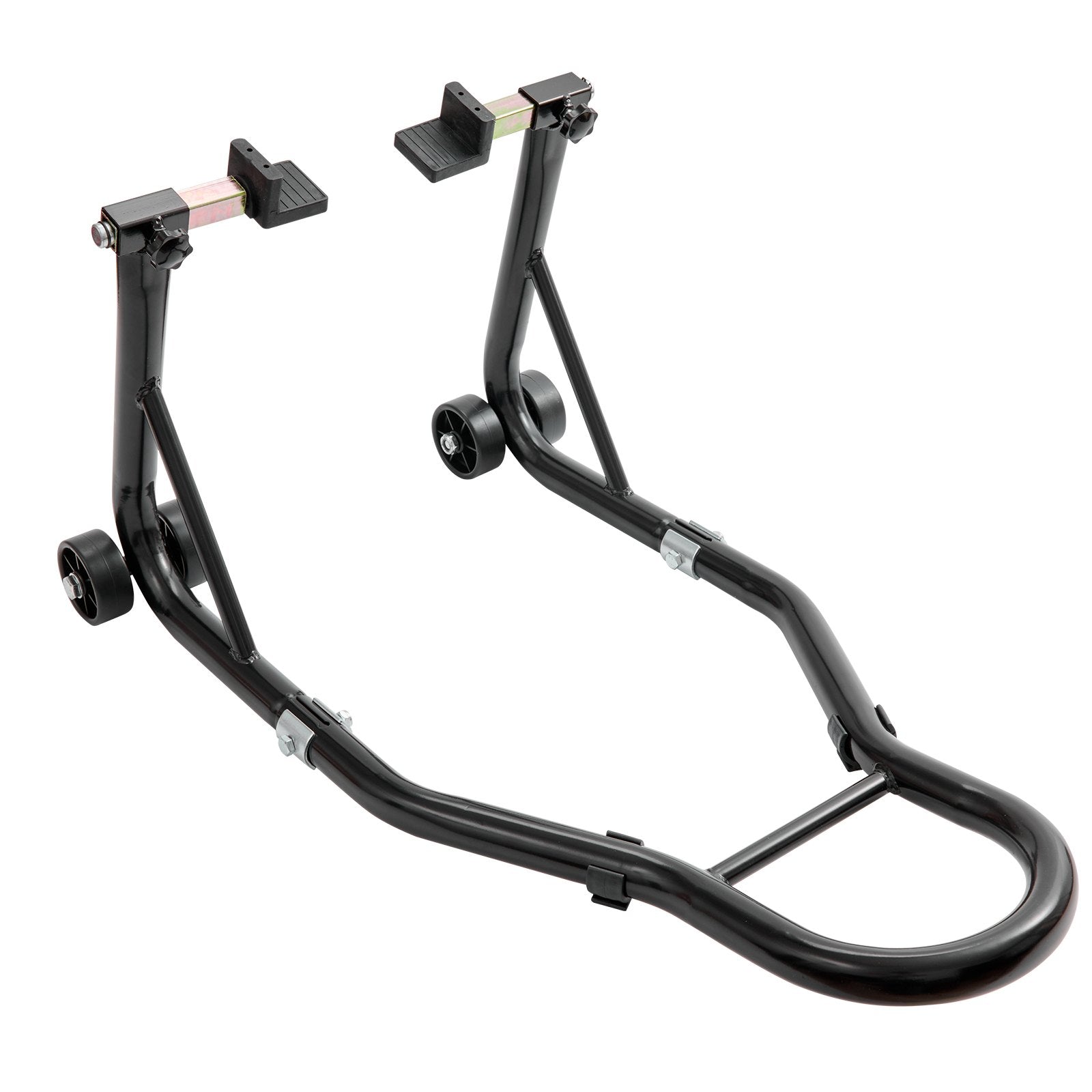 VEVOR Motorcycle Rear Wheel Stand, with U + L Fork Swingarm Spool, 850 lbs Capacity Heavy Duty Rear Wheel Stand Motorcycle Lift Jack Stand, for Suzuki Yamaha Honda Kawasaki, Black