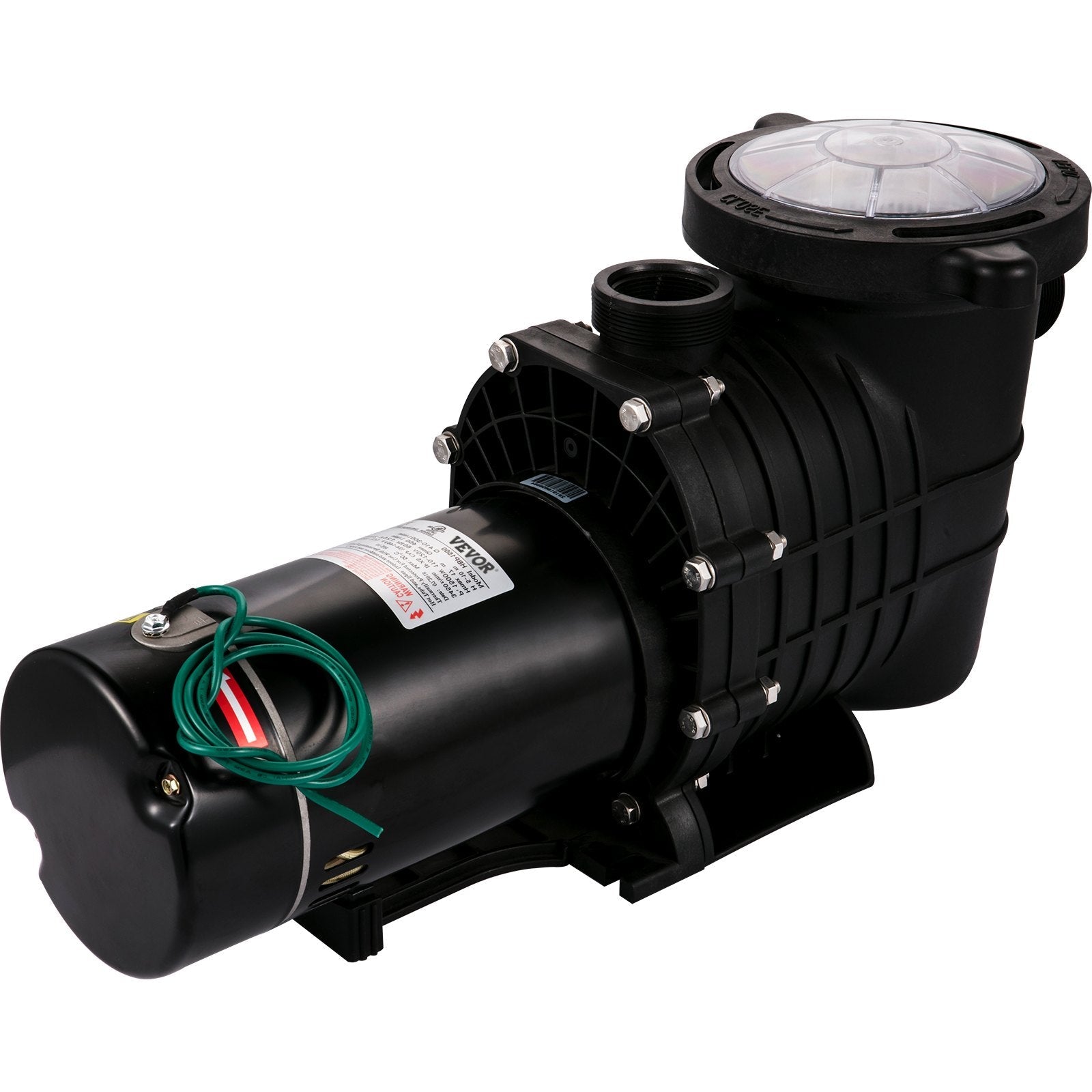 VEVOR Pool Pump 2.0HP 110V, Powerful Self-priming Pump 1500W 6657GPH, In/Above Ground Swimming Pool Pump, Single Speed Filter Pump w/ Strainer Basket, High Flow Pool Pump