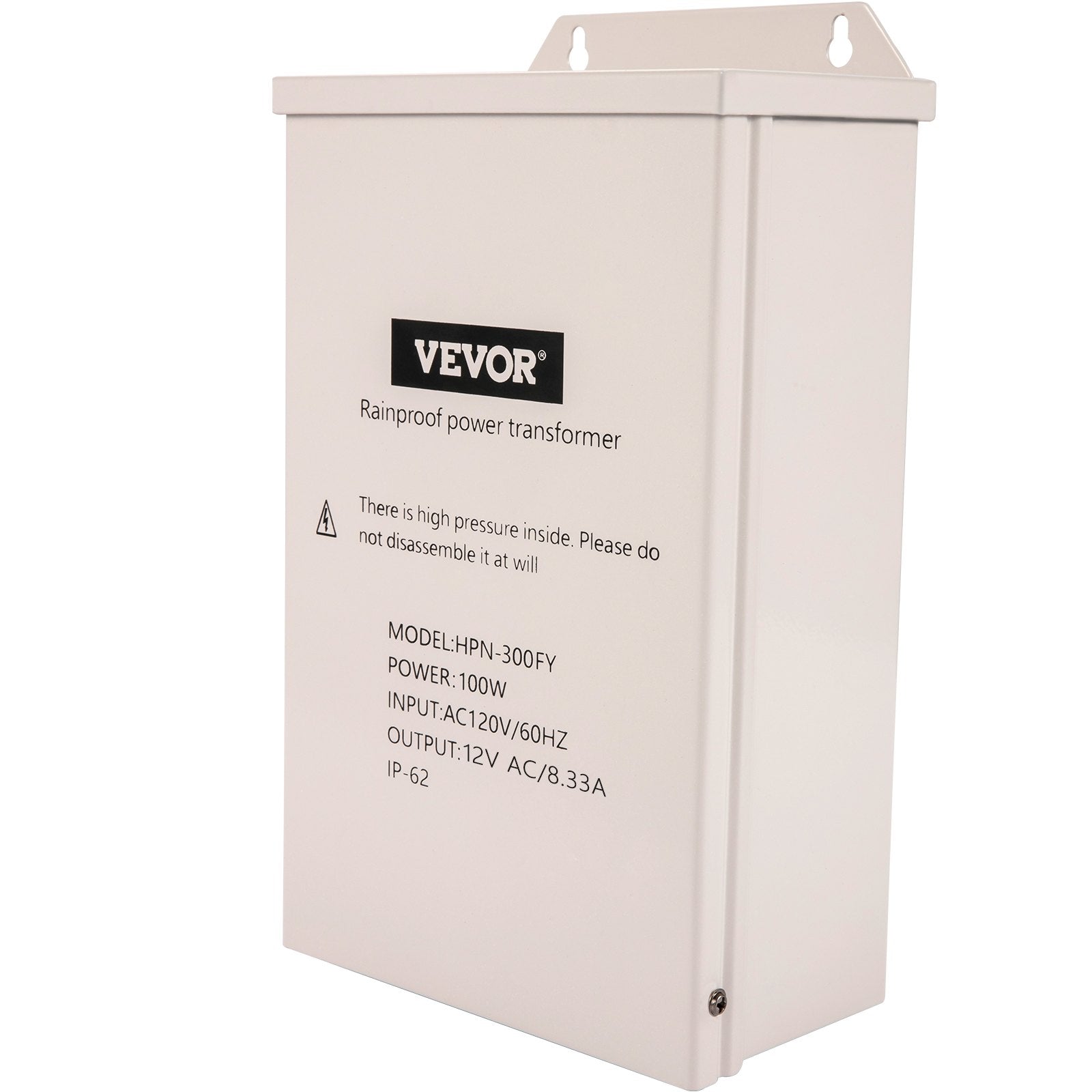 VEVOR Low Voltage Transformer, 100 Watt Outdoor Landscape Lighting Transformer, 12V AC  Pool Light Transformer, Pool/Spa/Landscape Lighting, Spotlight, Pathway Light, LED Compatible, Weatherproof