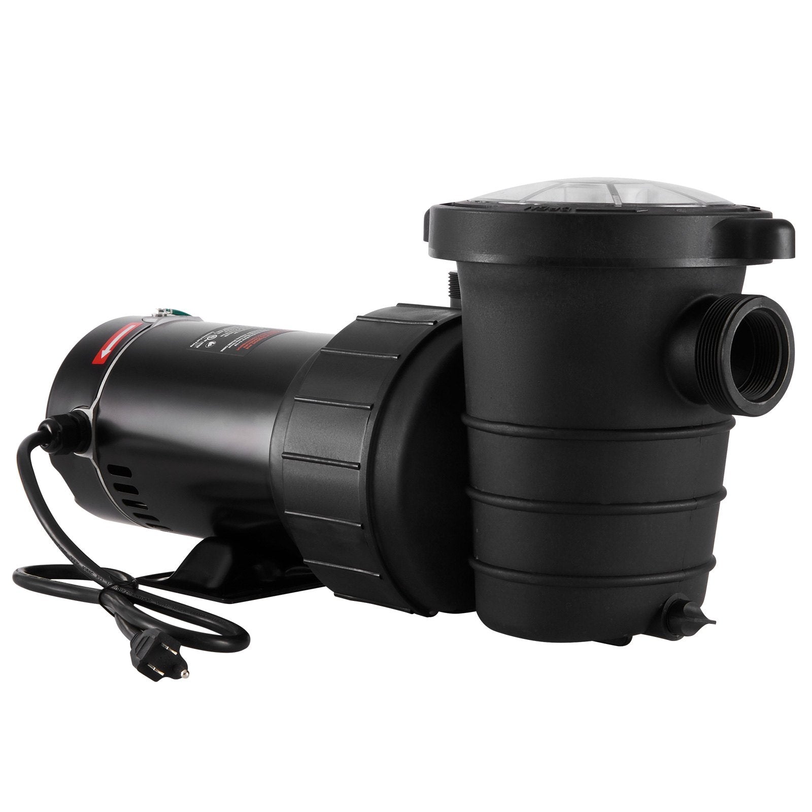 VEVOR Above Ground Pool Pump, 1HP, 80 GPM Max. Flow Single Speed Swimming Pool Pump, 120V 3450 RPM 36 ft Max. Head Lift Pool Pump with Filter Basket, for Above Ground Pools Hot Tubs Spas