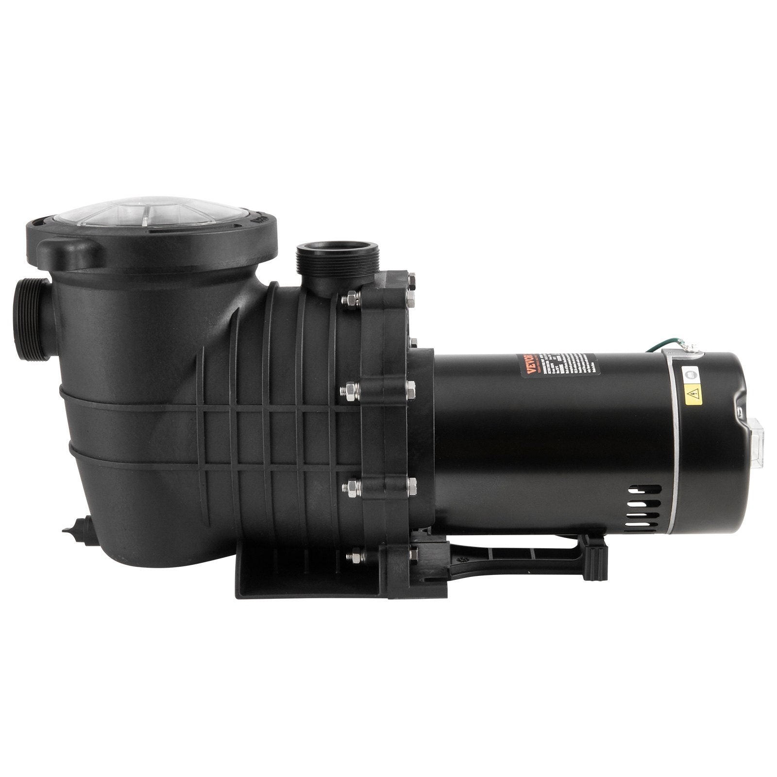 VEVOR Above Ground Pool Pump, 1.5 HP, 100 GPM Single Speed Swimming Pool Pump, 110V/240V 3450 RPM 50.9 ft Max Head Pool Pump with Filter Basket, for Above Ground Pools Hot Tubs Spas