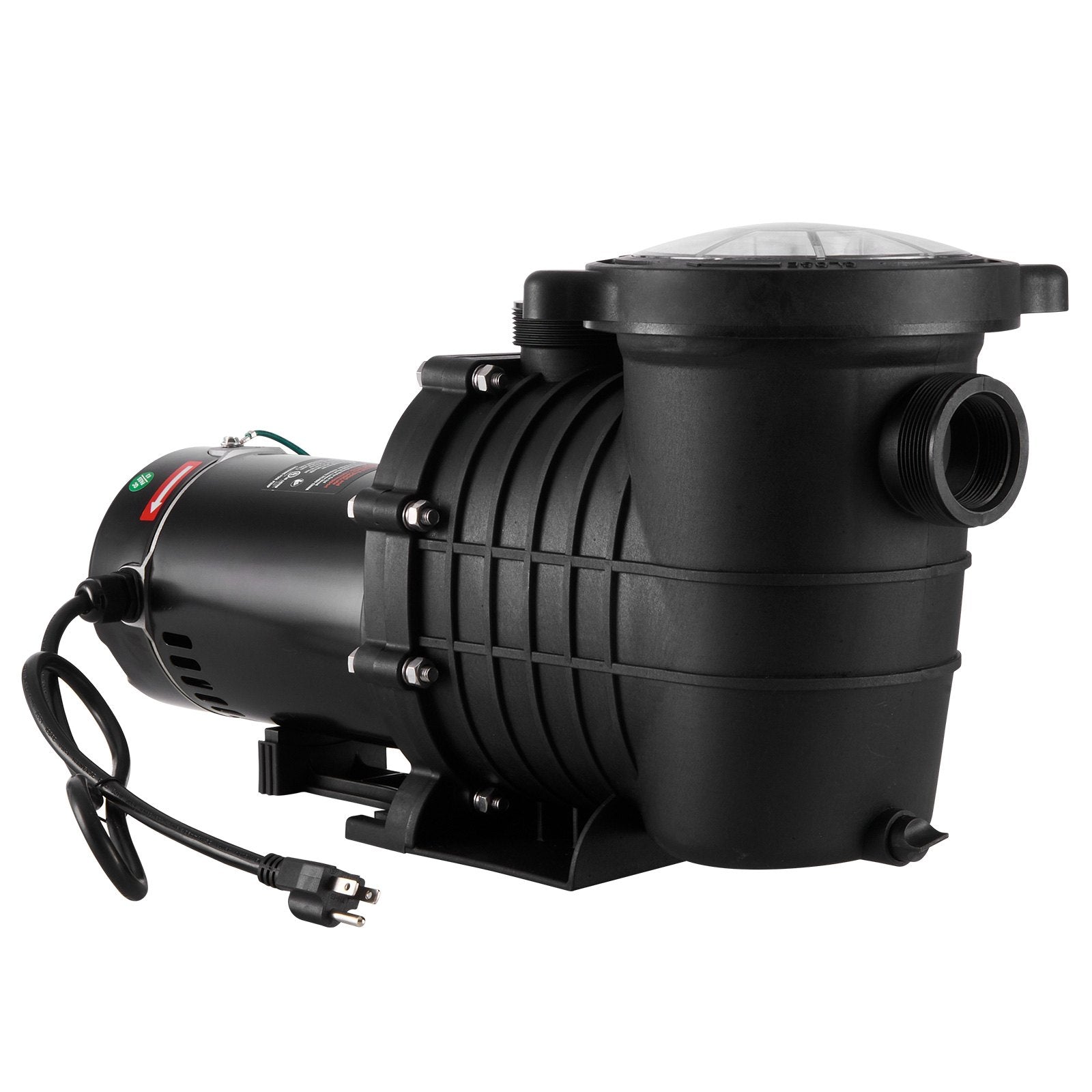 VEVOR Above Ground Pool Pump, 1.5 HP, 100 GPM Single Speed Swimming Pool Pump, 110V/240V 3450 RPM 50.9 ft Max Head Pool Pump with Filter Basket, for Above Ground Pools Hot Tubs Spas
