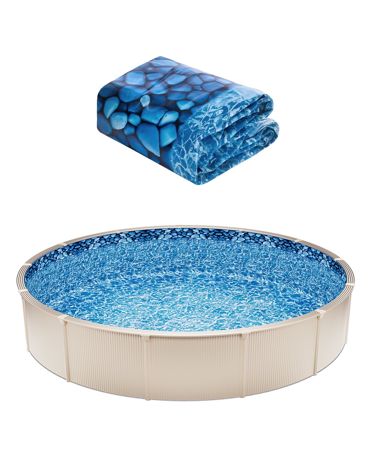 VEVOR Round Pool Liner 27ft Unibead Style Pool Liner 52in Wall Height