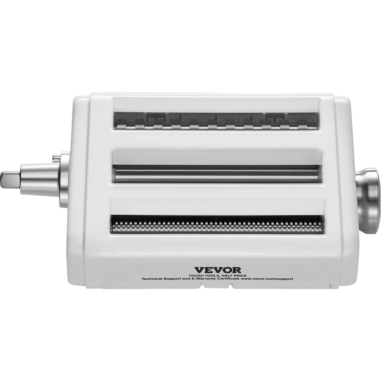 VEVOR Pasta Attachment for KitchenAid Stand Mixer, 3-IN-1 Stainless Steel Pasta Roller Cutter Set Including Pasta Sheet Roller, Spaghetti and Fettuccine Cutter, 8 Adjustable Thickness Knob Pasta Maker