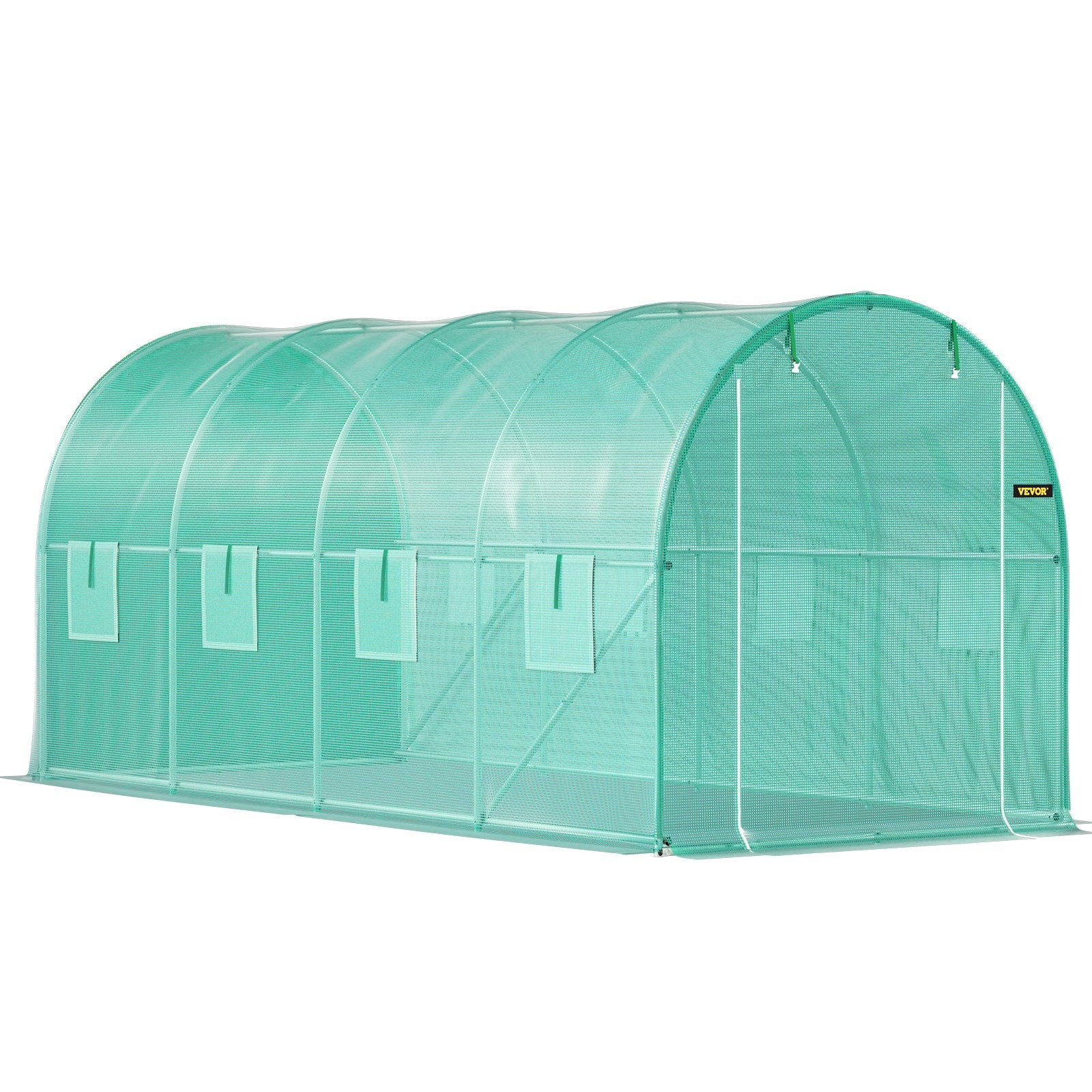 VEVOR Walk-in Tunnel Greenhouse Galvanized Frame & Waterproof Cover 15x7x7 ft