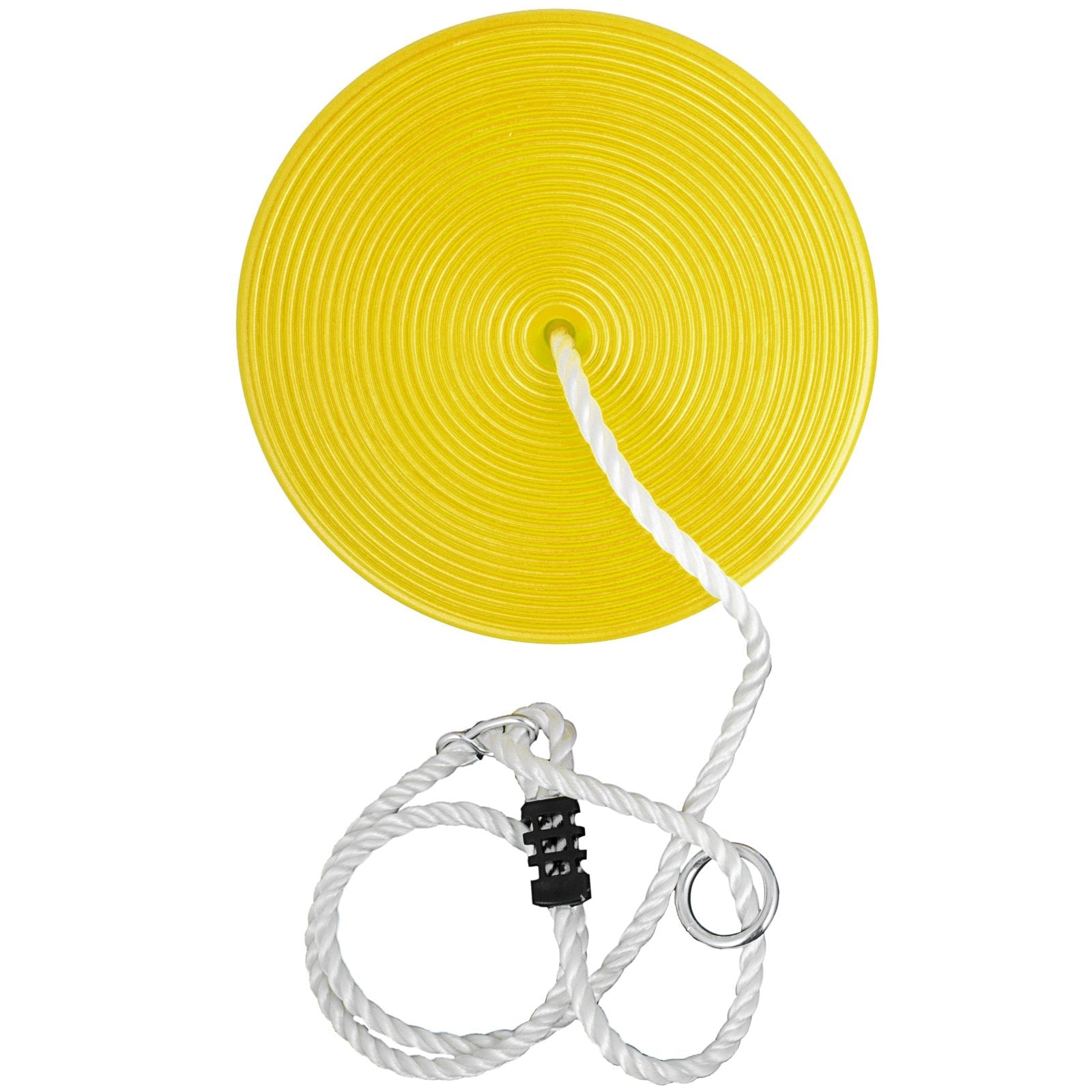 VEVOR 80ft Yellow Zip Line Kit Kids Adult Zip Line Trolley Slackers Zip Lines with Seat and Handle Heart Shaped Trolley for Backyard Entertainment