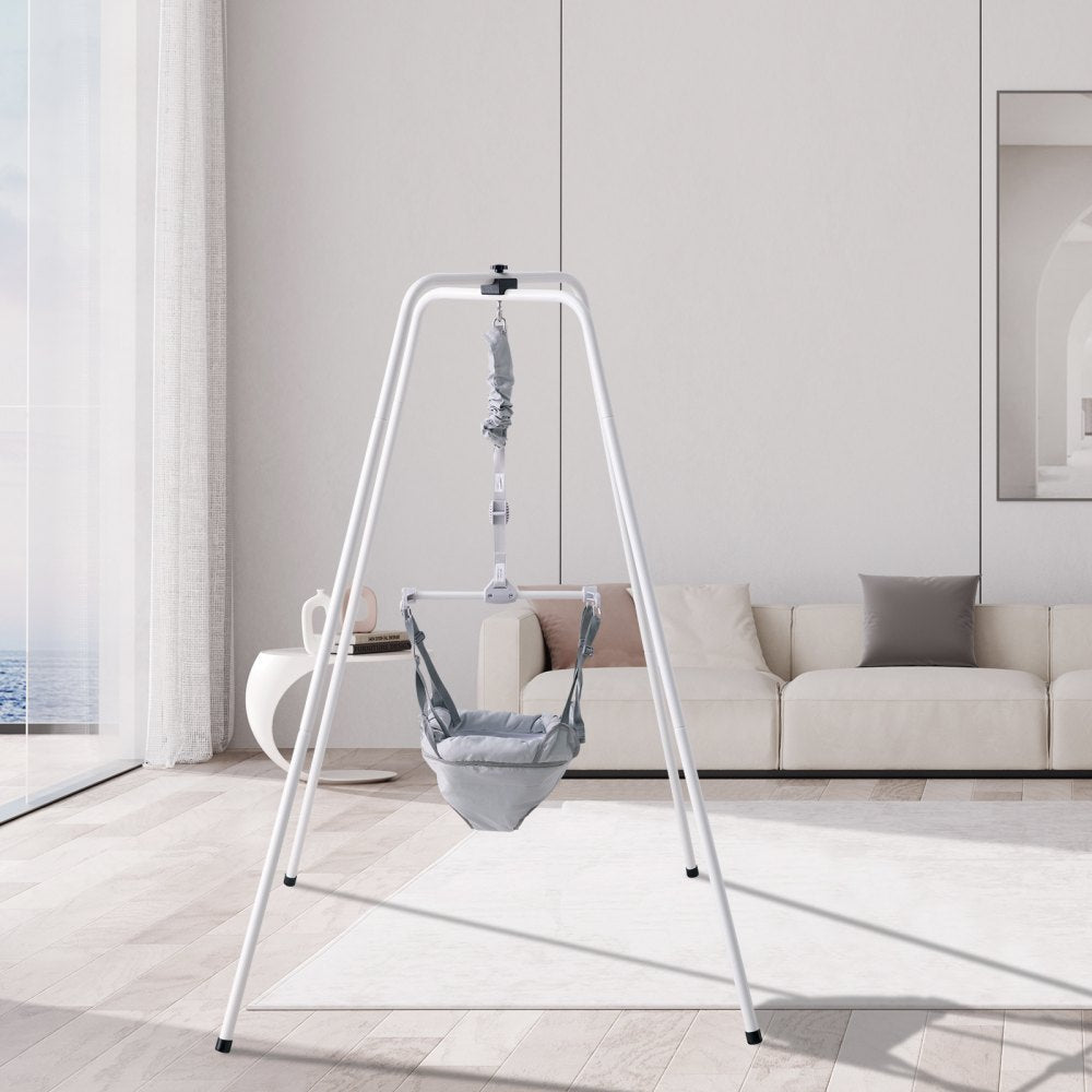 VEVOR Baby Jumper with Stand, Height-Adjustable Baby Jumpers and Bouncers, 35LBS Loading Toddler Infant Jumper for 3+ Months, Quick-Folding Indoor/Outdoor Jumper Exerciser Gift for Babies