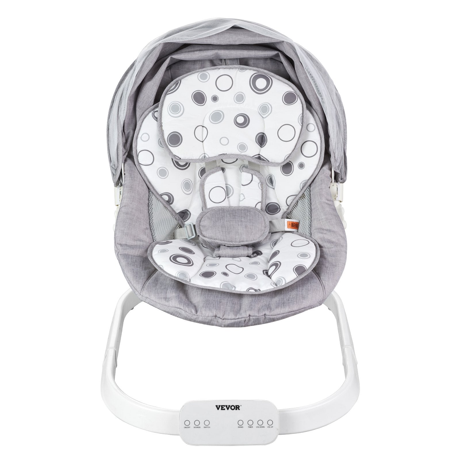 VEVOR Baby Swing for Infants 3 Speeds 3 Seat Positions Remote Control Bluetooth