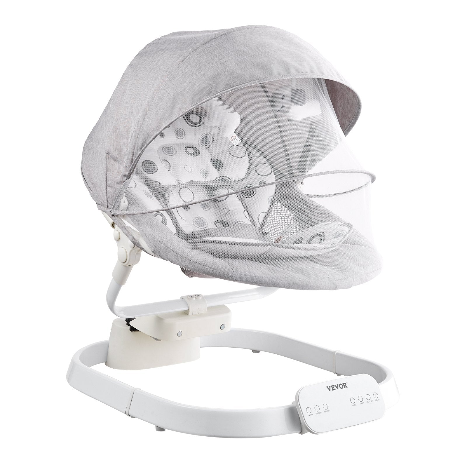 VEVOR Baby Swing for Infants 3 Speeds 3 Seat Positions Remote Control Bluetooth