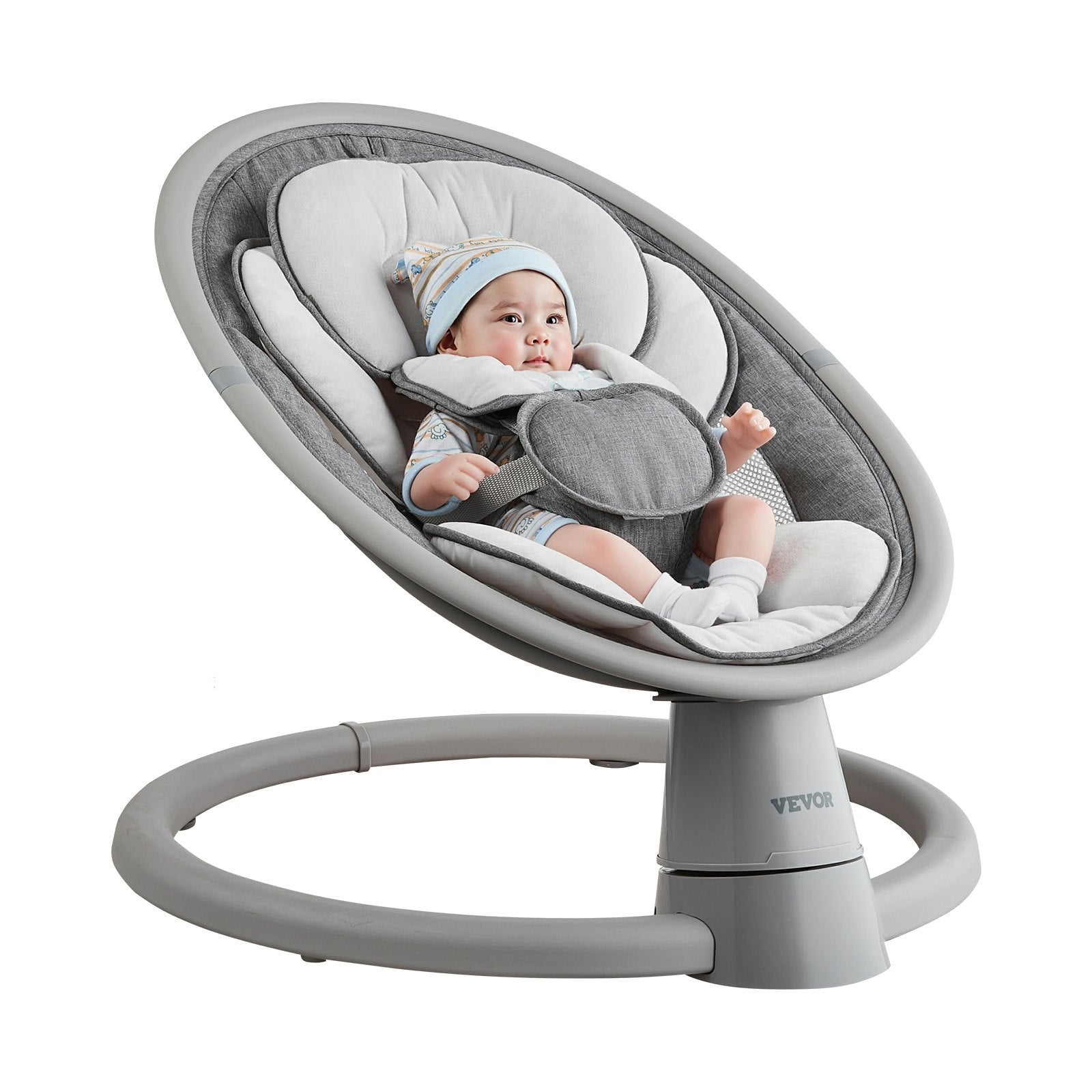 VEVOR Baby Swing for Infants 5 Speeds Remote Control Bluetooth Lullabies Cushion