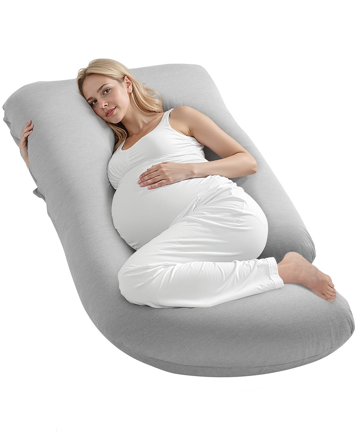 VEVOR Pregnancy Pillow G-Shaped Full Body Maternity Pillow Soft and Breathable