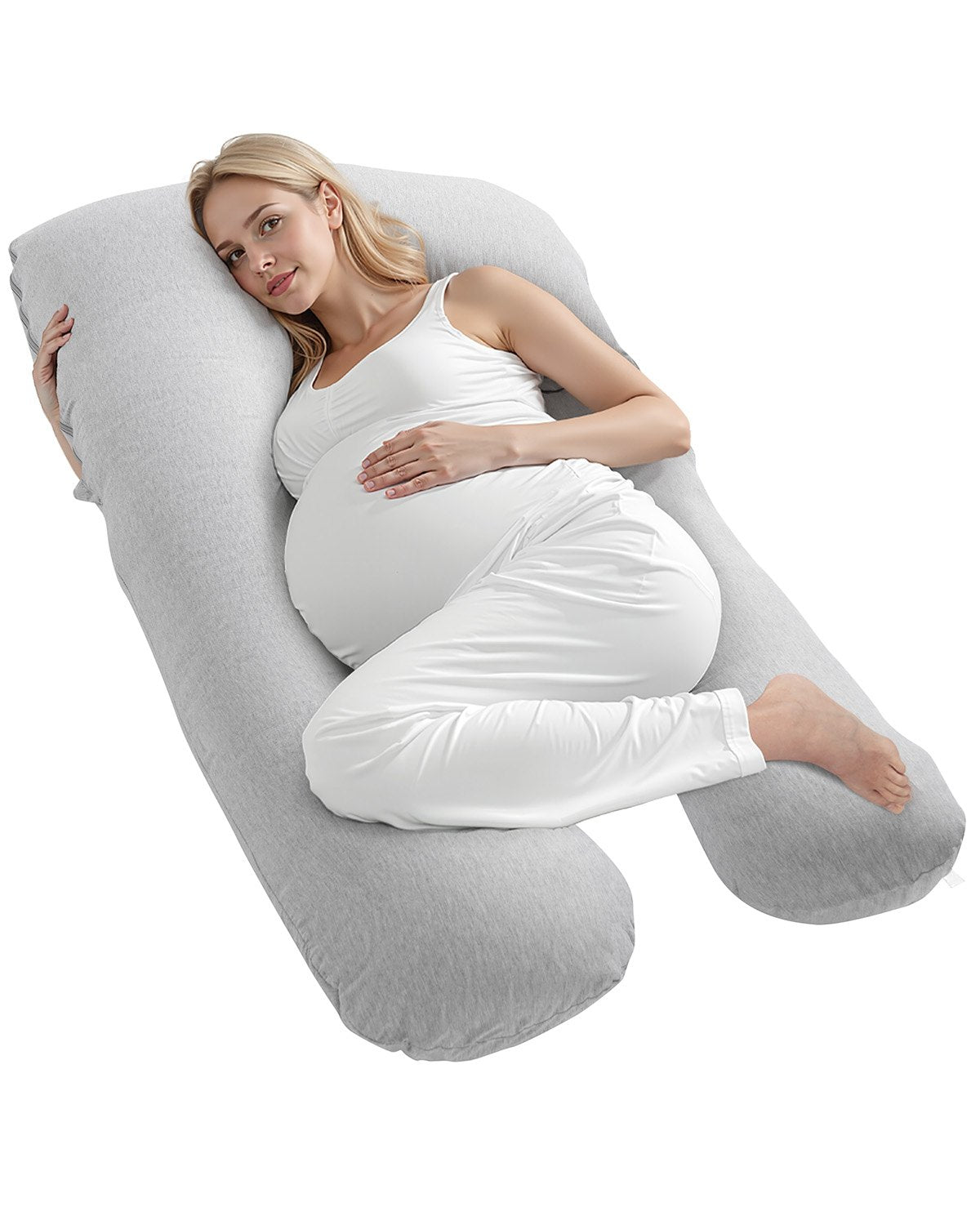 VEVOR Pregnancy Pillow U-Shaped Full Body Maternity Pillow Soft and Breathable