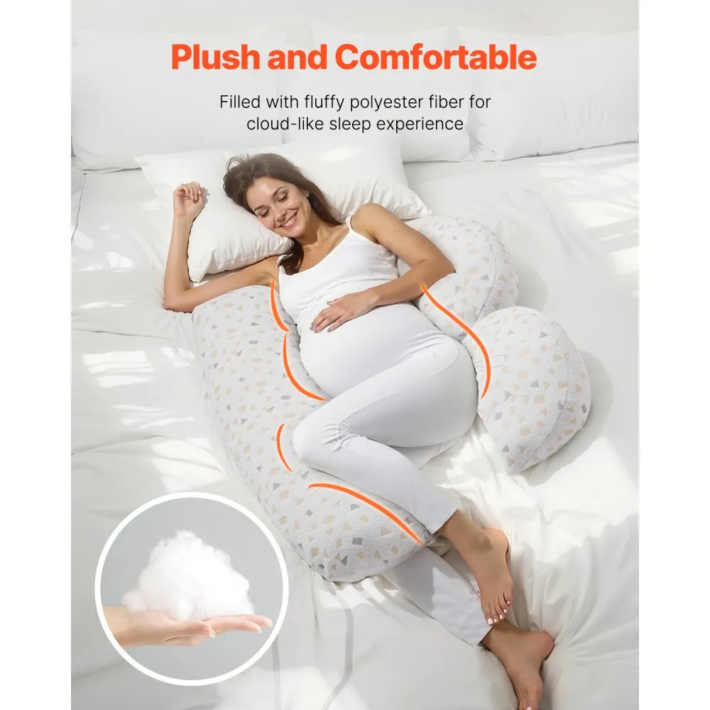 VEVOR Pregnancy Pillows Adjustable & Soft Maternity Pillow for Pregnant Women
