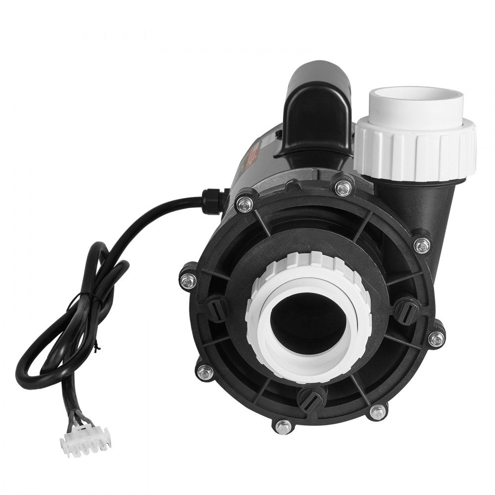 VEVOR 2 Speed SPA Pump, 56-Frame, AC 220-240V Hot Tub SPA Pump, 3HP/200GPM/65.61ft High Speed or 0.4HP/100GPM/16.07ft Low Speed, 2" Port 90° Rotational Interface for Hot Tub, Tested to UL Standards