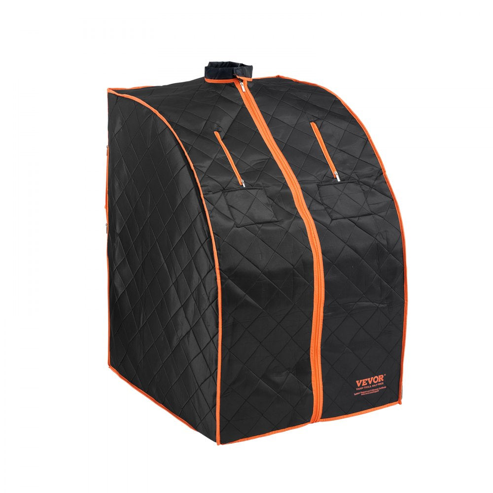 VEVOR Sauna Blanket for Detoxification, 1050W Portable Far Infrared Sauna Tent for Home, 104- 167?, 1-60 Minutes Timer , Personal Sauna Box for Home Spa Indoor Black 27.56 x 31.5 x 38.58 inch