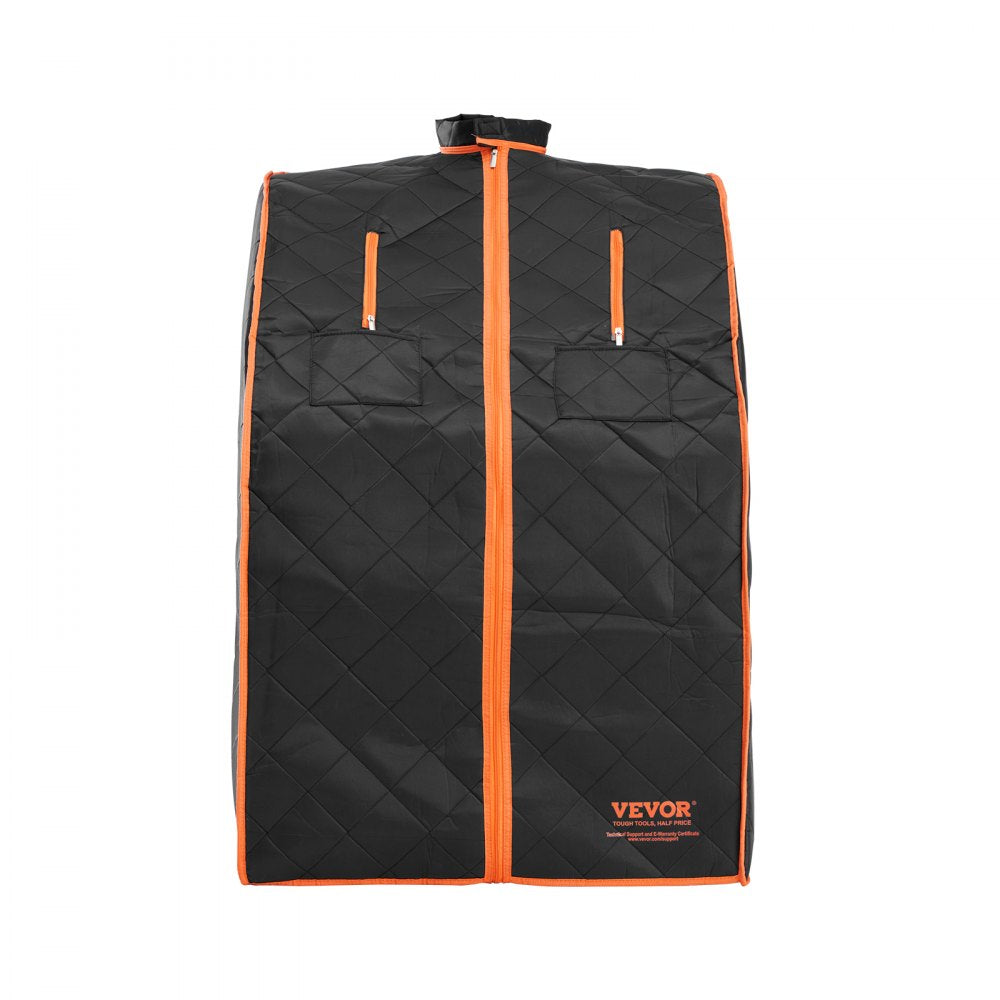 VEVOR Sauna Blanket for Detoxification, 1050W Portable Far Infrared Sauna Tent for Home, 104- 167?, 1-60 Minutes Timer , Personal Sauna Box for Home Spa Indoor Black 27.56 x 31.5 x 38.58 inch