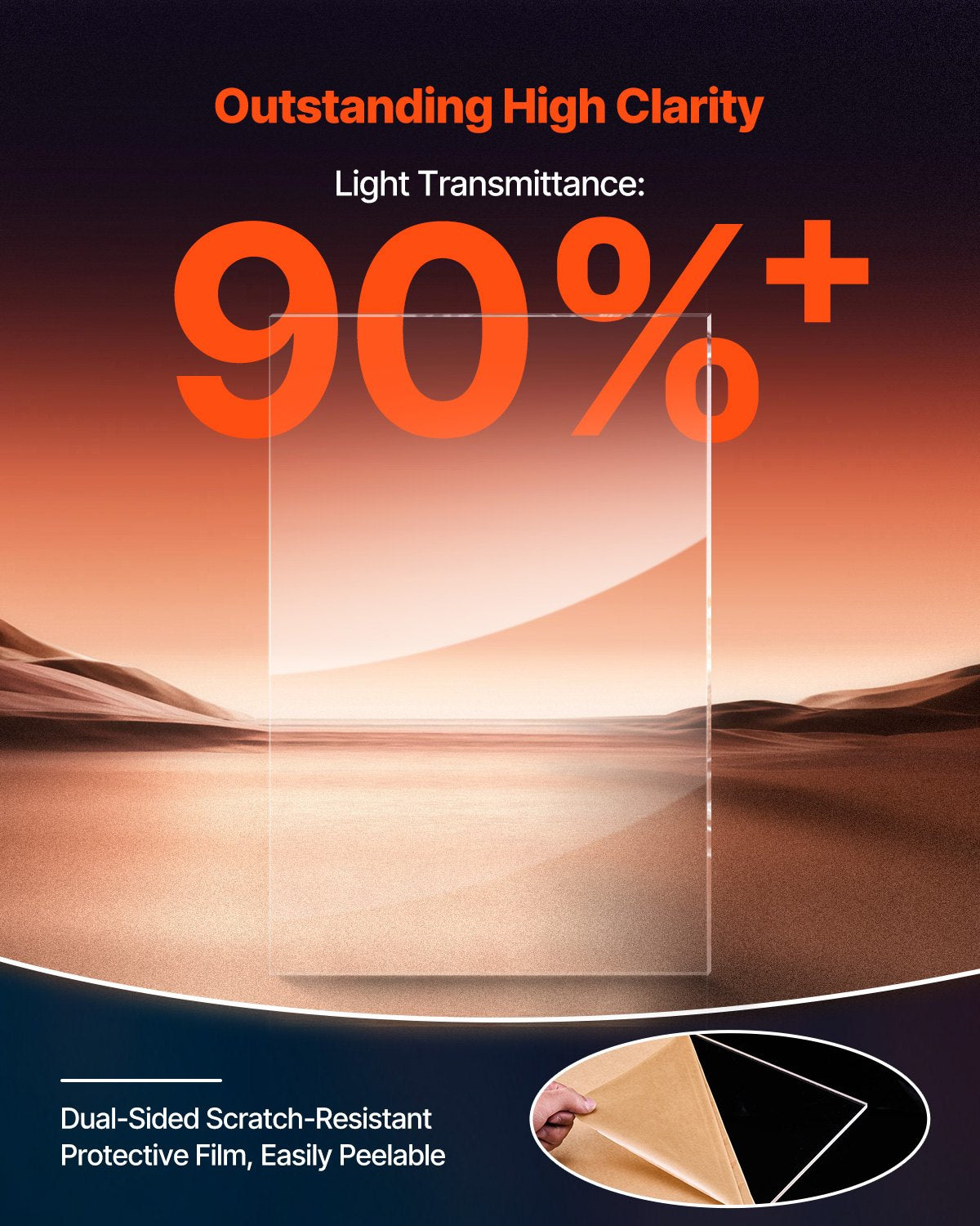 VEVOR 2-Pack Plexiglass Acrylic Sheets 24 x 36 Inch Plastic Sheets 1/4 In Thick