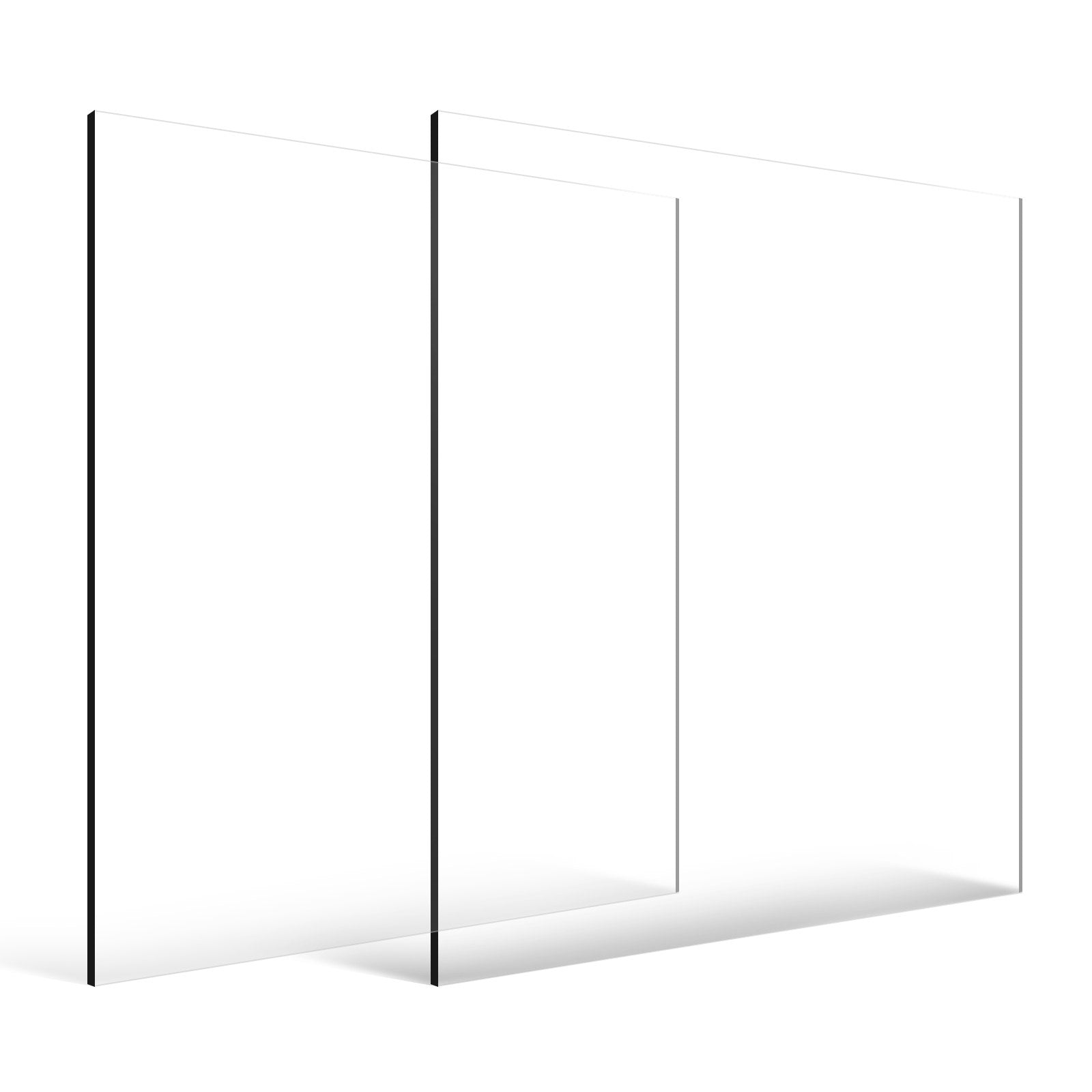 VEVOR 2-Pack Plexiglass Acrylic Sheets 24 x 36 Inch Plastic Sheets 1/4 In Thick