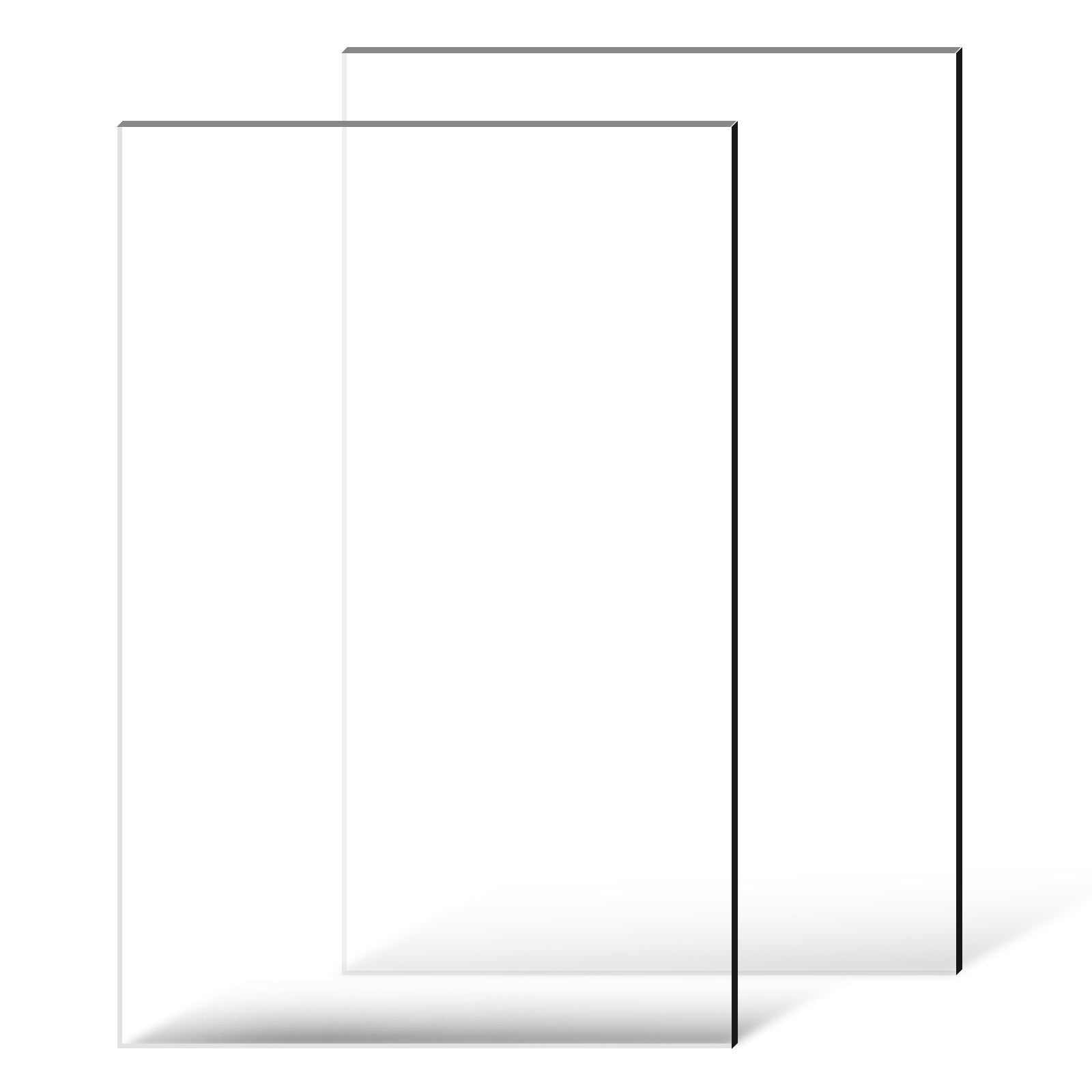 VEVOR 2-Pack Plexiglass Acrylic Sheets 24 x 36 Inch Plastic Sheets 1/4 In Thick