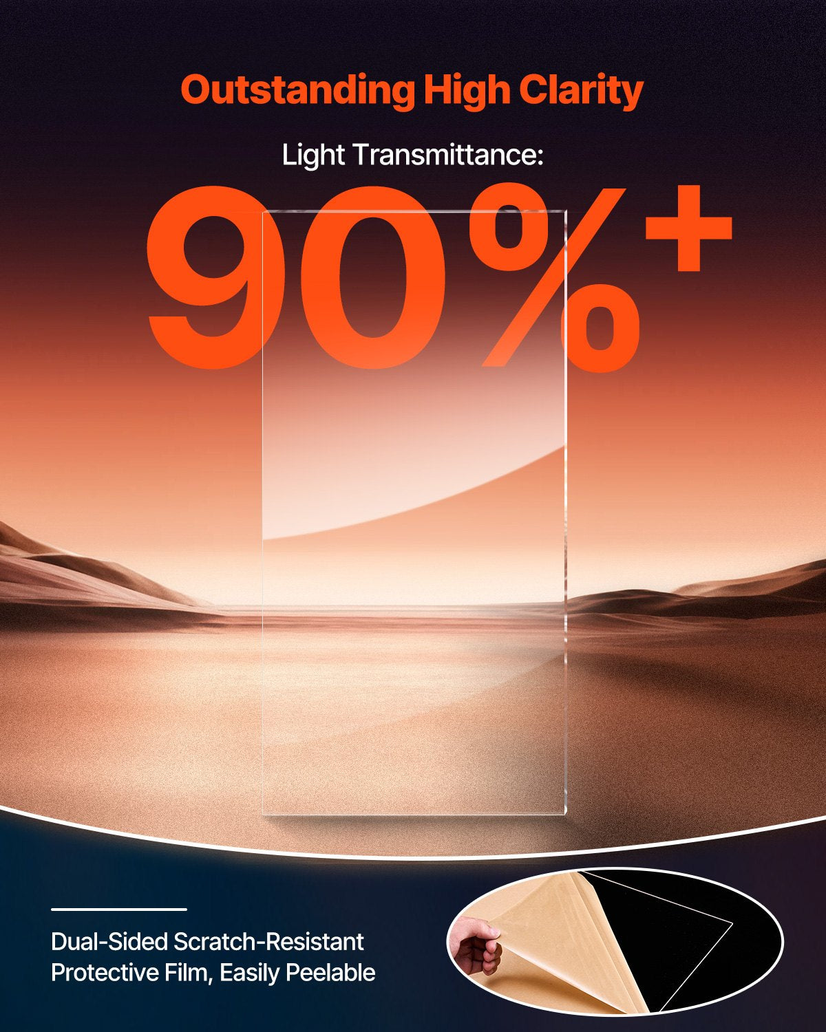 VEVOR 2-Pack Plexiglass Acrylic Sheets 24 x 48 In Plastic Sheets 1/8 In Thick