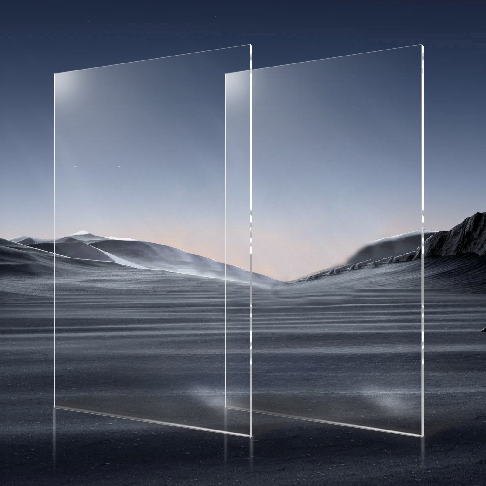 VEVOR 2-Pack Plexiglass Acrylic Sheets 24 x 48 In Plastic Sheets 1/8 In Thick