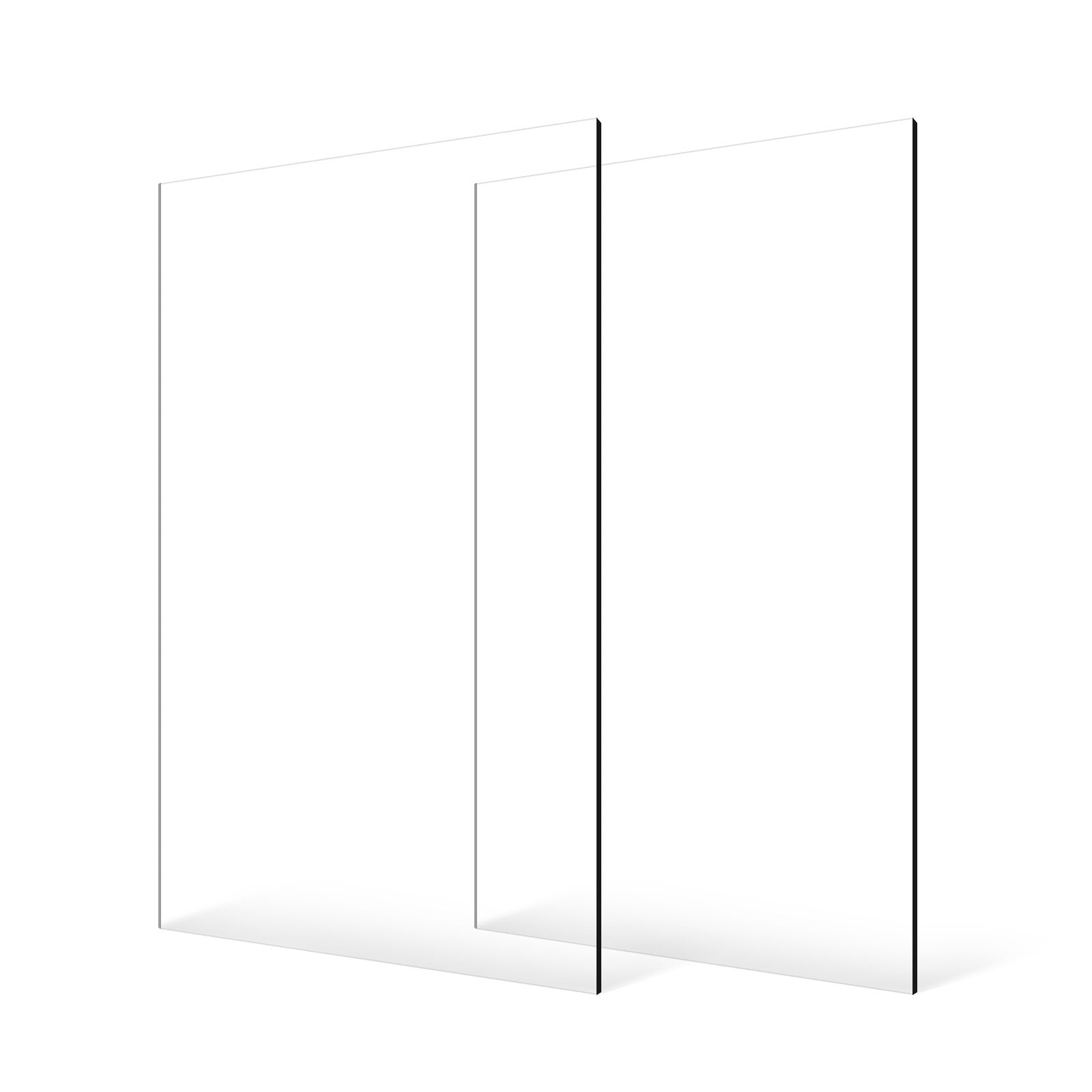 VEVOR 2-Pack Plexiglass Acrylic Sheets 24 x 48 In Plastic Sheets 1/8 In Thick