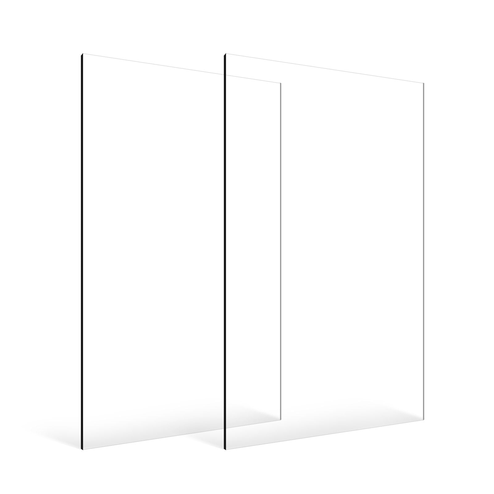 VEVOR 2-Pack Plexiglass Acrylic Sheets 24 x 48 In Plastic Sheets 1/8 In Thick