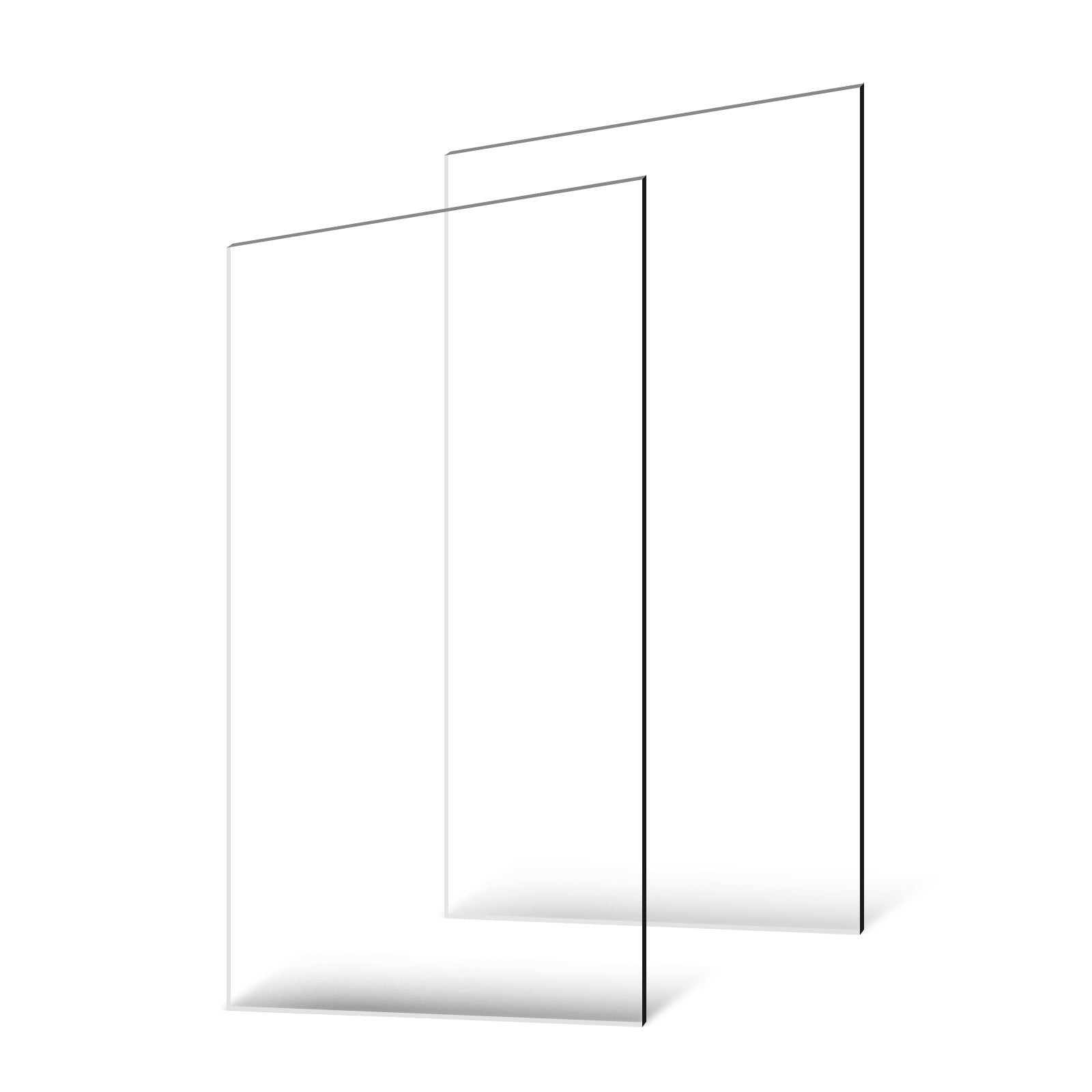 VEVOR 2-Pack Plexiglass Acrylic Sheets 24 x 48 In Plastic Sheets 1/8 In Thick