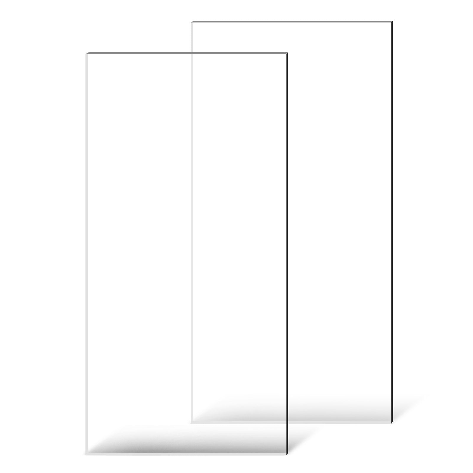 VEVOR 2-Pack Plexiglass Acrylic Sheets 24 x 48 In Plastic Sheets 1/8 In Thick