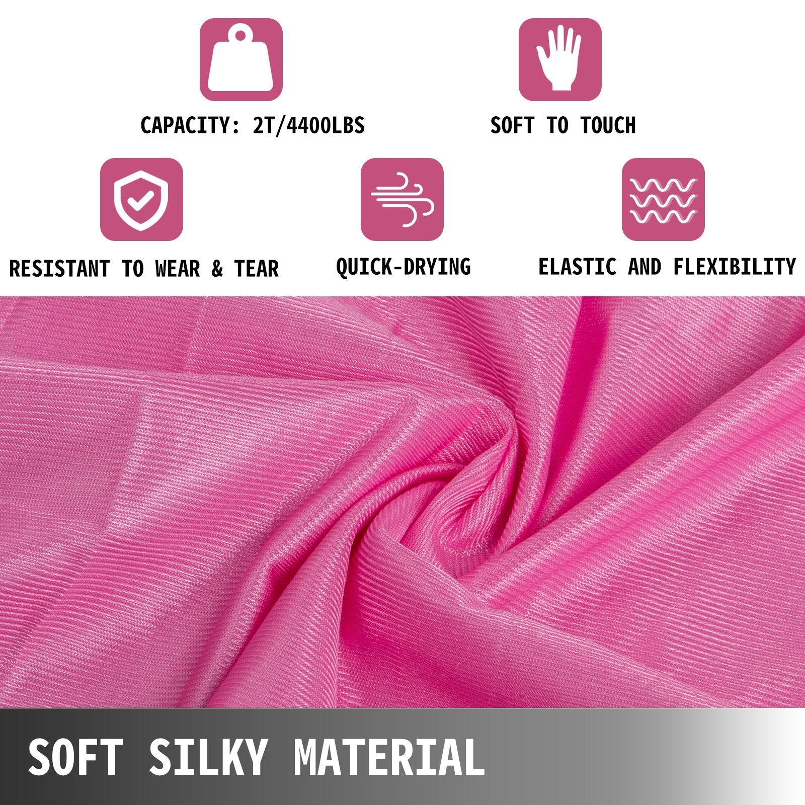 Aerial Silk 11Yards Yoga Swing Hammock Trapeze Antigravity Pilates 10Mx2.8M Home