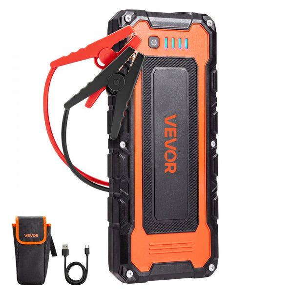 5000A Portable Car Jump Starter, 16000mAh Battery Booster with USB Power Bank & 3-Mode LED Flashlight