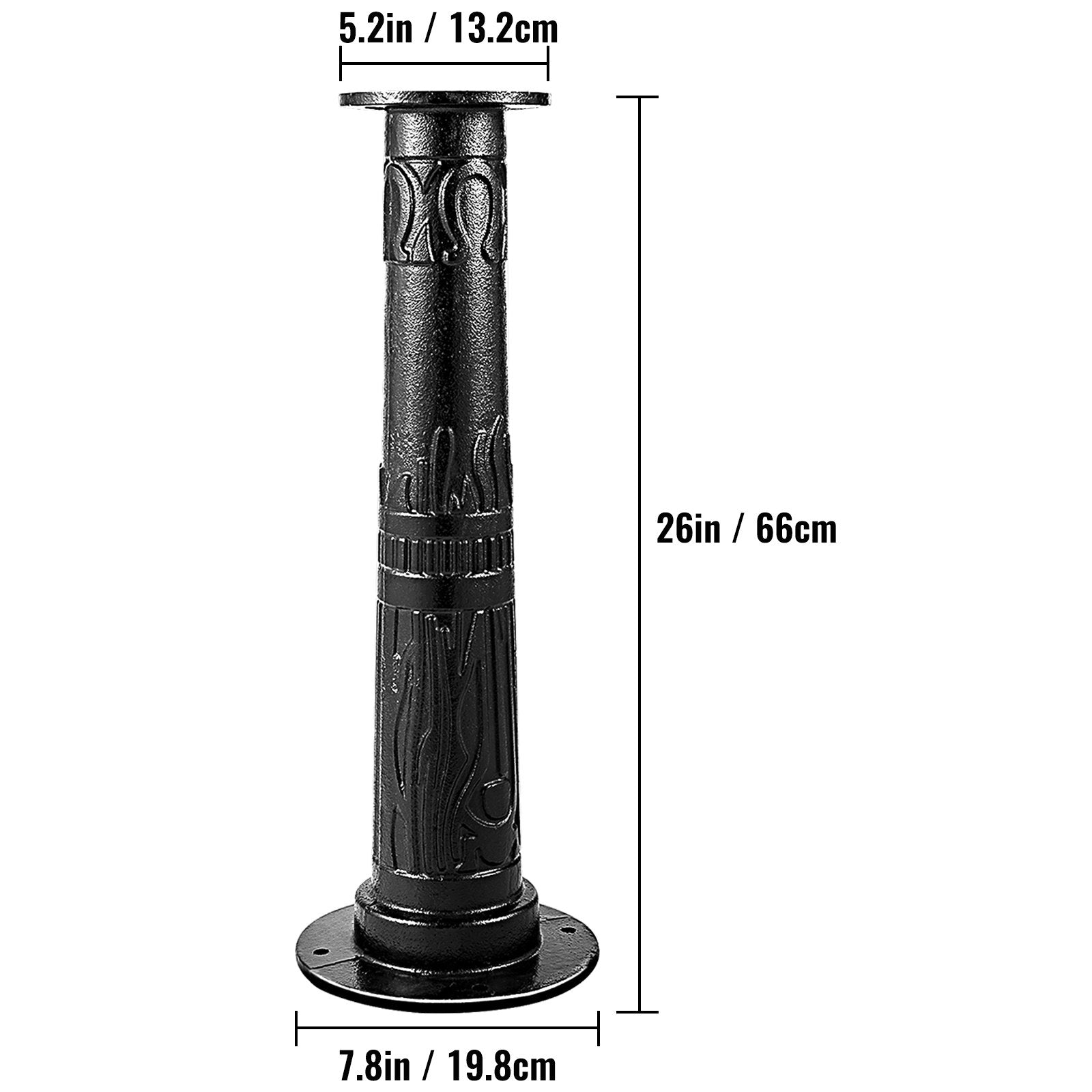 VEVOR Antique Hand Water Pump Stand Pitcher Pump Stand Cast Iron Well Pump Stand w/Pre-set 0.5" Holes for Easy Installation Old Fashion Pitcher Hand Pump Stand for Home Yard Pond Garden Outdoors Blac