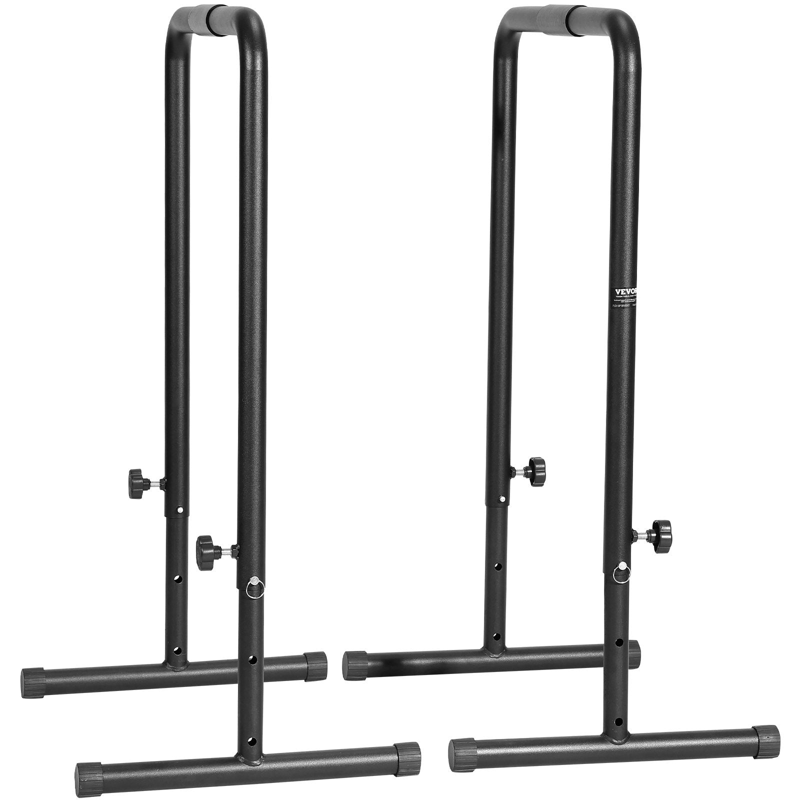 VEVOR Dip Bars, 440 lbs Capacity, Heave Duty Dip Stand Station with Adjustable Height, Fitness Workout Dip Bar Station Stabilizer Parallette Push Up Stand, Parallel Bars for Strength Training Home Gym