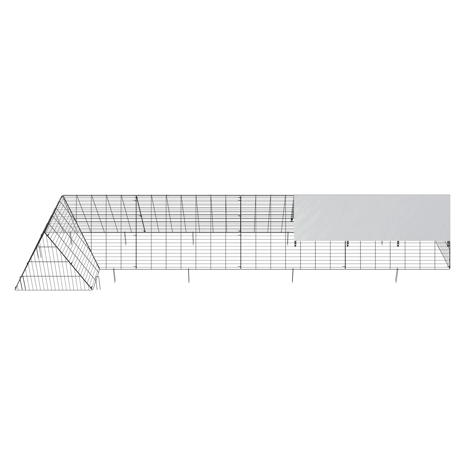 VEVOR Chicken Tunnels, 157.5 x 39.4 x 24.2 inch(LxWxH) Chicken Tunnels for Yard, Portable Chicken Tunnels for Outside with Corner Frames, Chicken Coop Run, Suitable for Chickens, Ducks, Rabbits