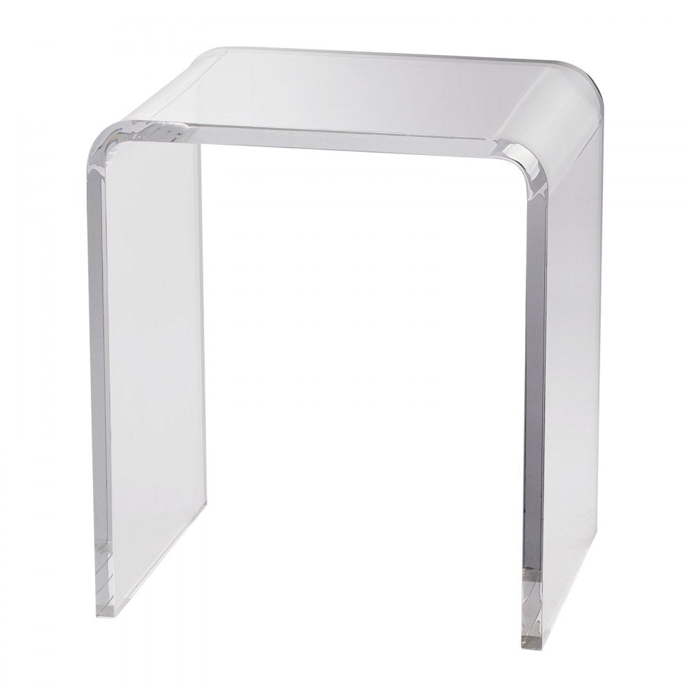 VEVOR Acrylic End Table, C-Shaped Lucite Side Table, Clear Acrylic Side Table for Drink, Food, Snack used in Living Room, Bedroom, and Study