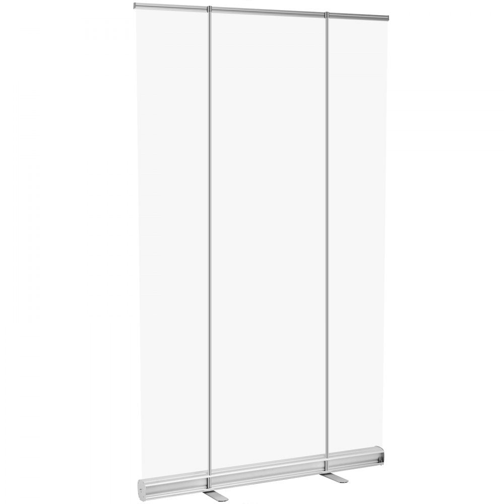 VEVOR Floor Standing Sneeze Guard, 48\"x80\" Roll Up Banner Stand, Portable Pull-Out Standing Divider, Stand Roll Up Banner for Cafe, Office, Cashier, Store, Restaurant, Classroom and Receptionist