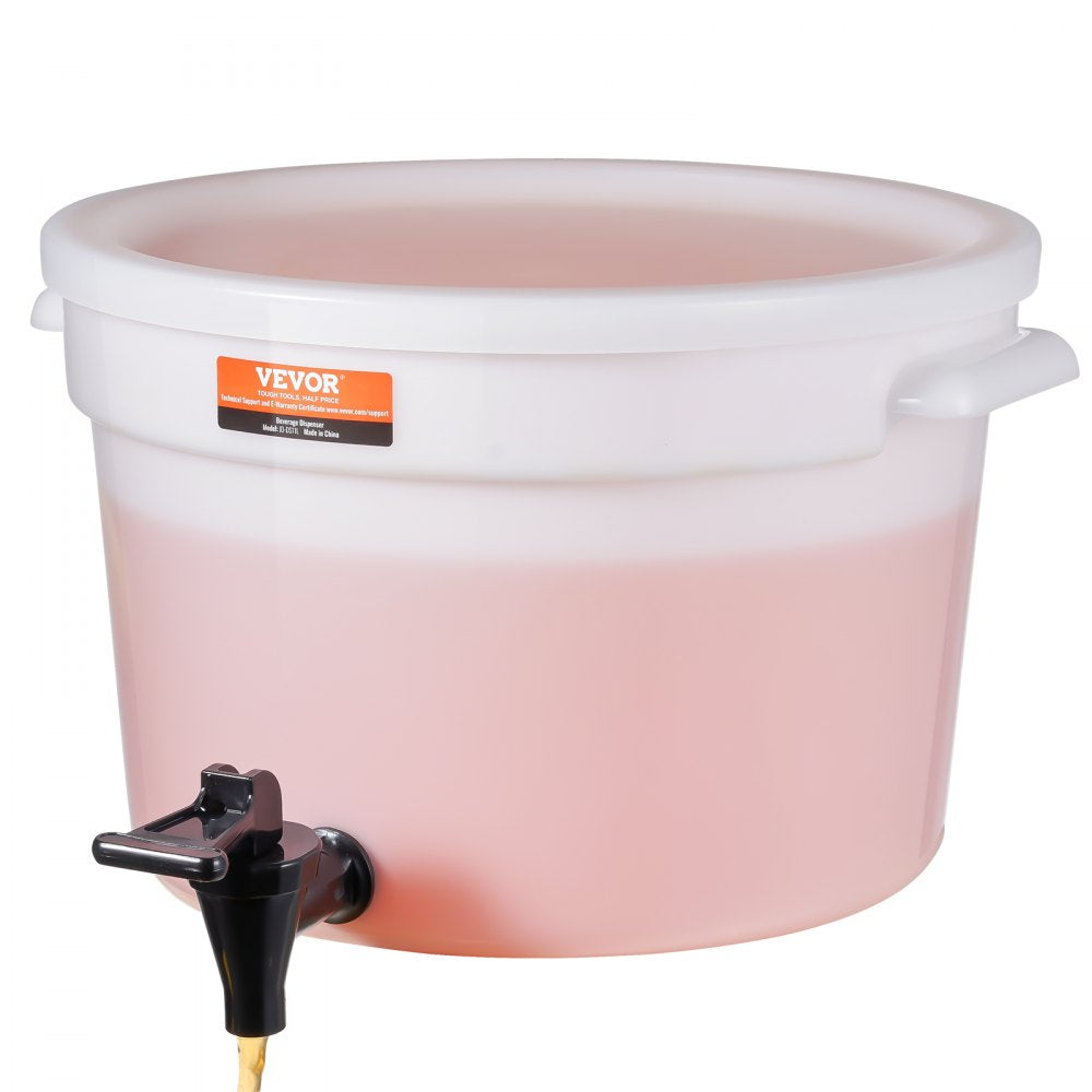 VEVOR Beverage Dispenser, 3 Gallon Drink Dispensers for Parties, Plastic Juice Dispenser with Spigot and Lid, Iced Tea Lemonade Juice Water Dispenser, for Restaurants, Hotels, Parties