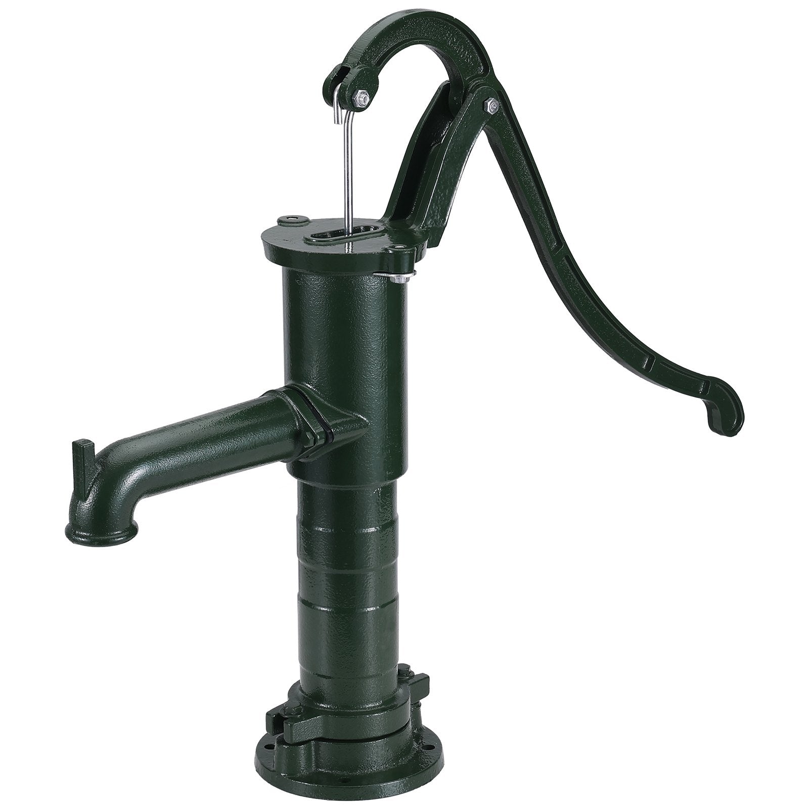 VEVOR Antique Well Hand Pitcher Pump, 22 ft Maximum Lift, Cast Iron Manual Hand Water Pump with Ergonomic Handle G1-5/8" Easy Installation, Old Fashioned for Outdoor Home Yard Garden Pond Farm, Green