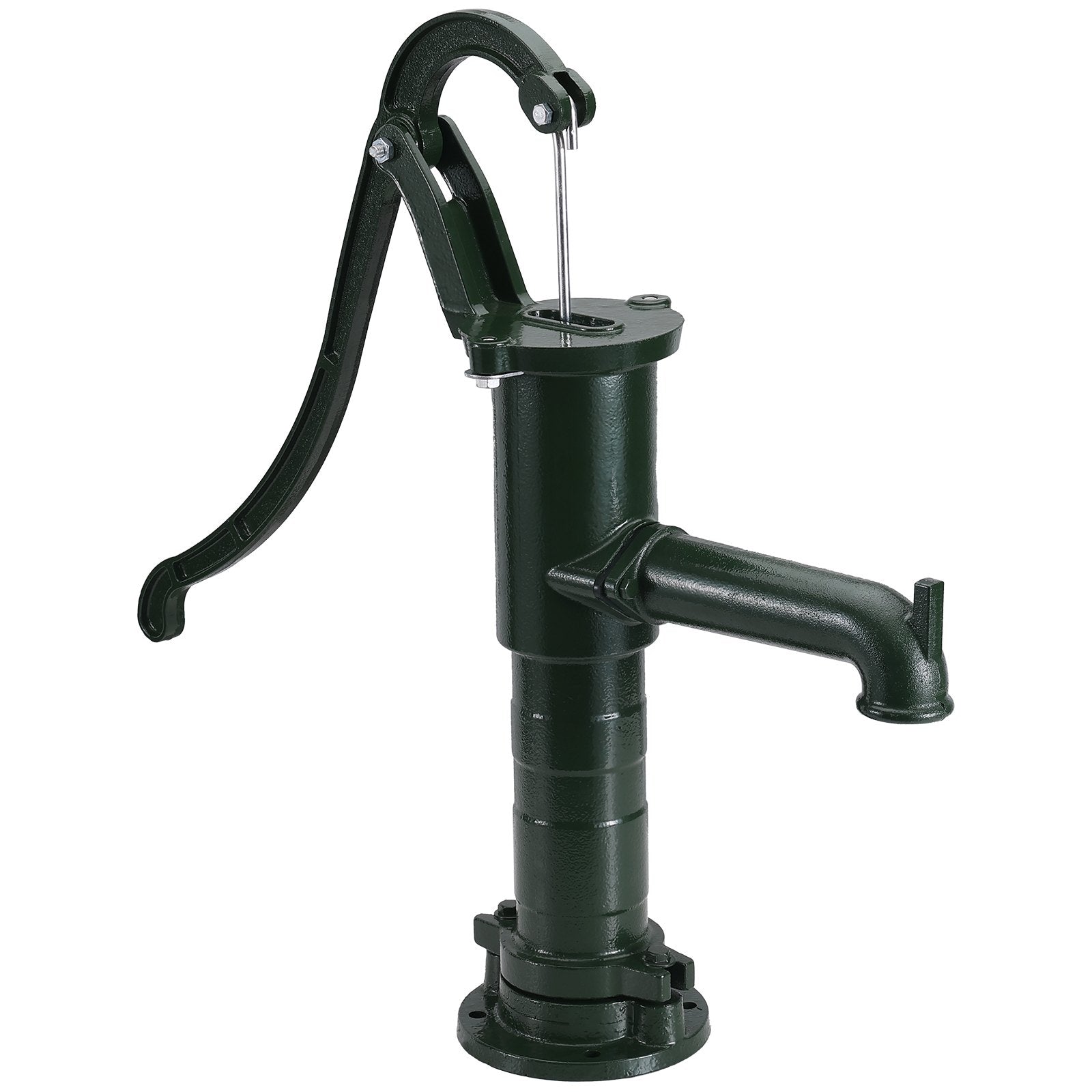 VEVOR Antique Well Hand Pitcher Pump, 22 ft Maximum Lift, Cast Iron Manual Hand Water Pump with Ergonomic Handle G1-5/8" Easy Installation, Old Fashioned for Outdoor Home Yard Garden Pond Farm, Green