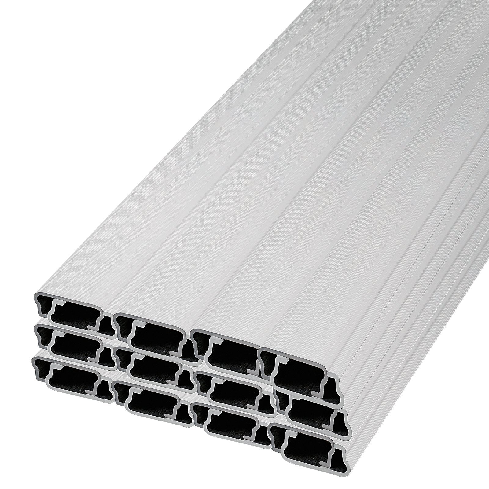 VEVOR Spring Wire and Lock Channel, 6.56ft Spring Lock & U-Channel Bundle for Greenhouse, 30 Packs PE Coated Spring Wire & Aluminum Alloy Channel, Plastic Poly Film or Shade Cloth Attachment with Scre