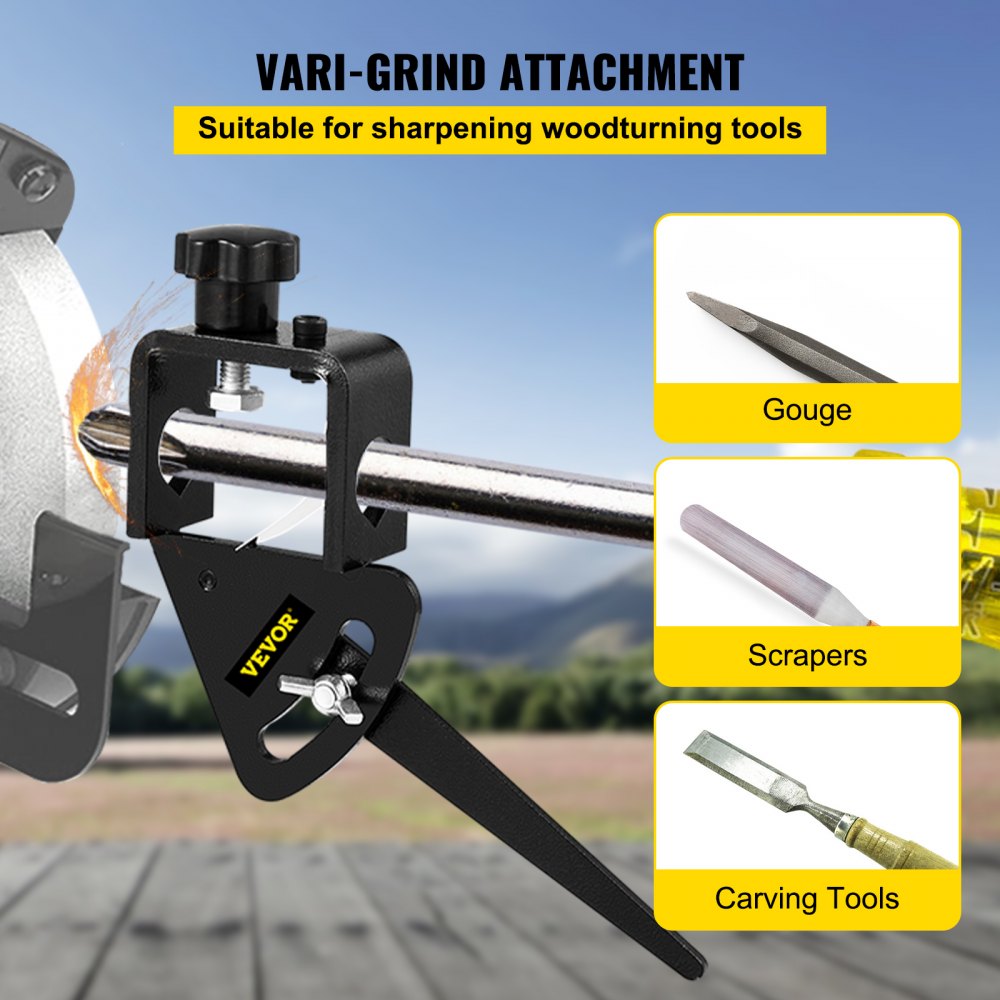 VEVOR Vari-Grind Jig, 3/4\' Diameter of the Hole Vari-Grind Attachment, Fit for 0.63\' Bowl Gouges Grinding Jig with Vari-Grind, Large Hole Vari-Grind Attachment for the Wolverine Sharpening System